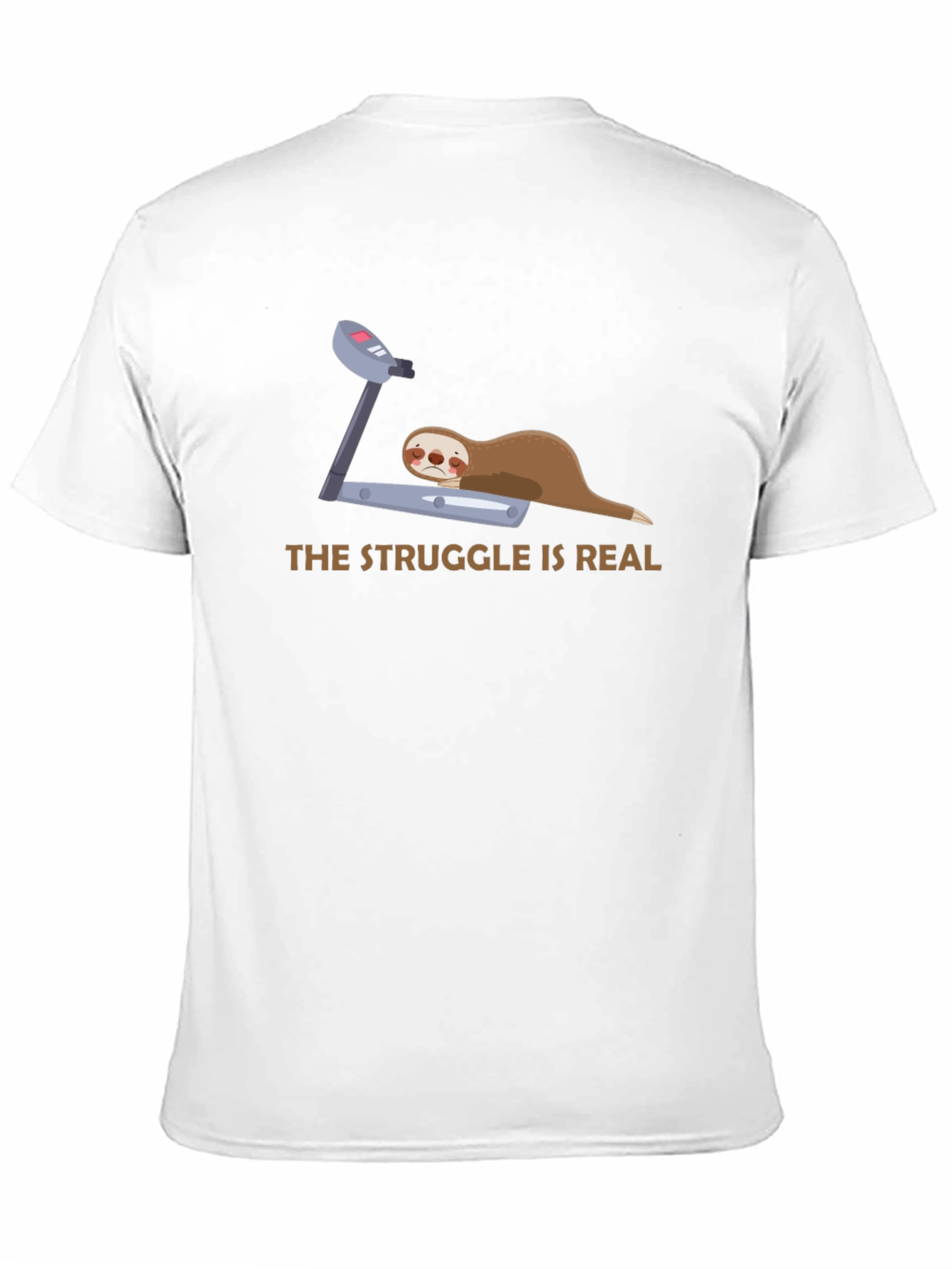 Black The Struggle Is Real Sloth T-Shirt view 11