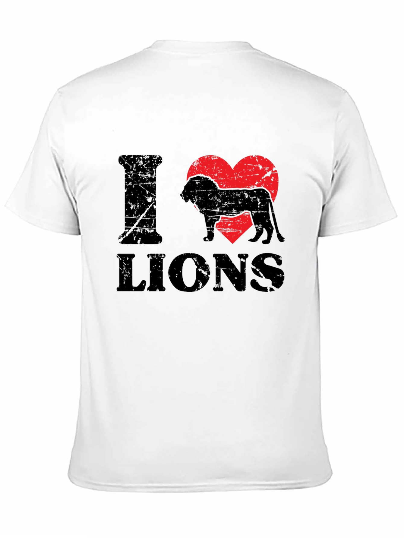 Black I Heart Lions Black T-Shirt - Animal Lover Tee view 11