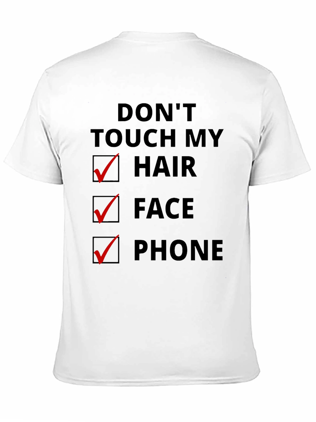 Black Don't Touch My Hair Face Phone Graphic T-Shirt view 11