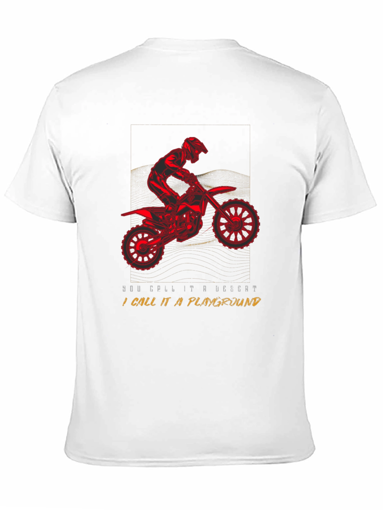 Black Motorcycle Desert Playground T-Shirt view 11
