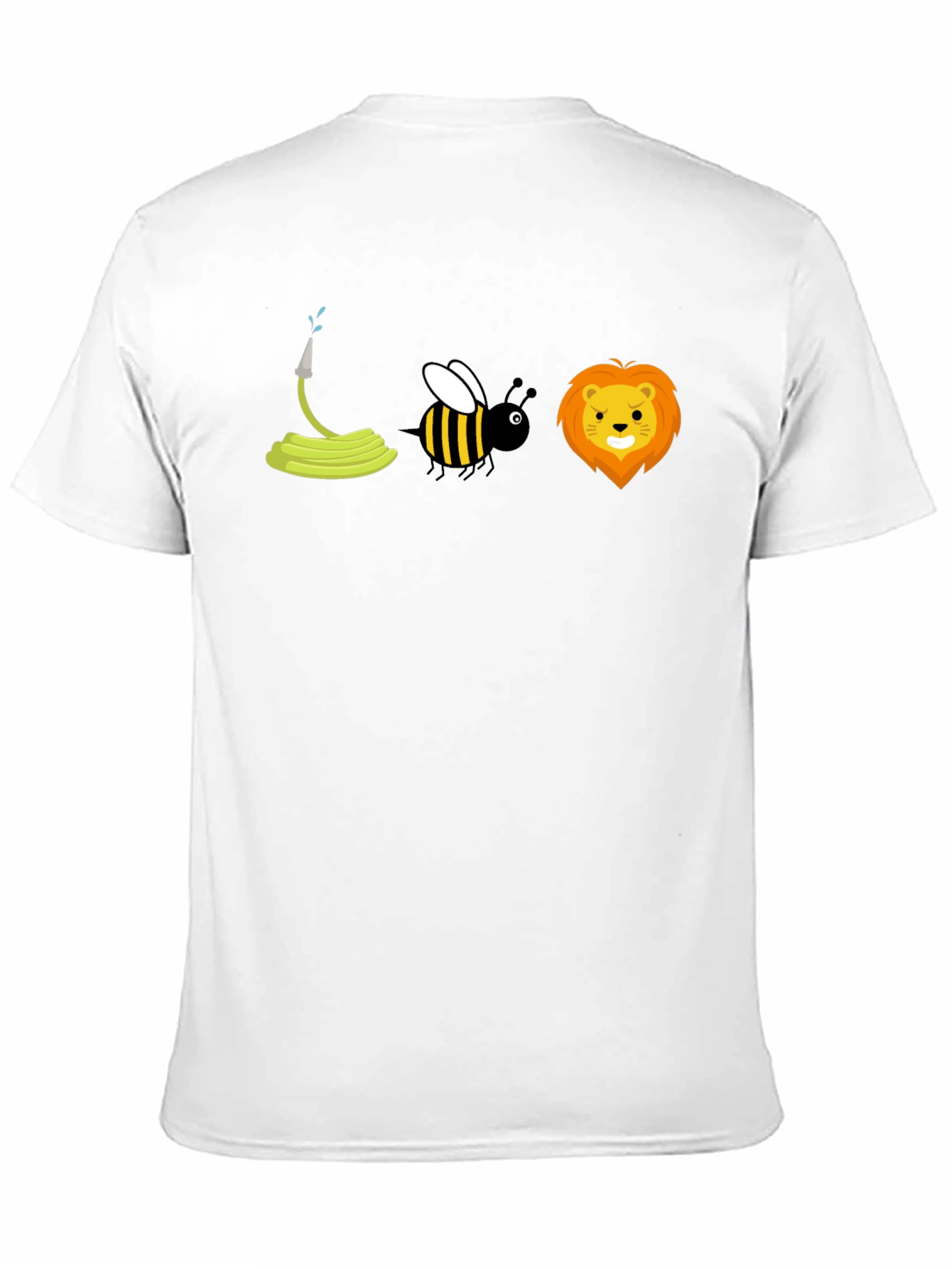 Black Hose-Bee-Lion Pun Graphic T-Shirt view 11