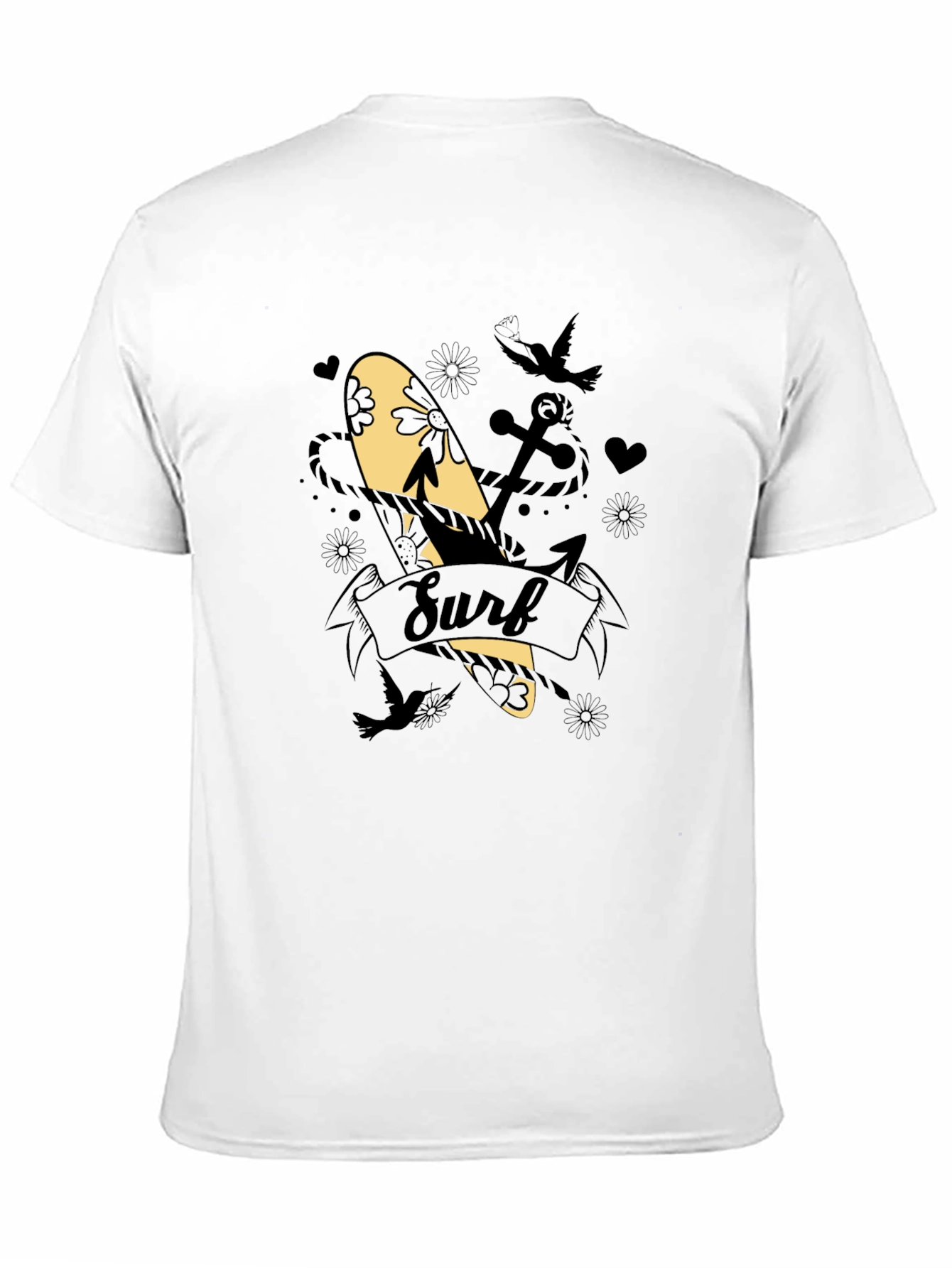 Black Surf Graphic Tee - Black Cotton Blend view 11