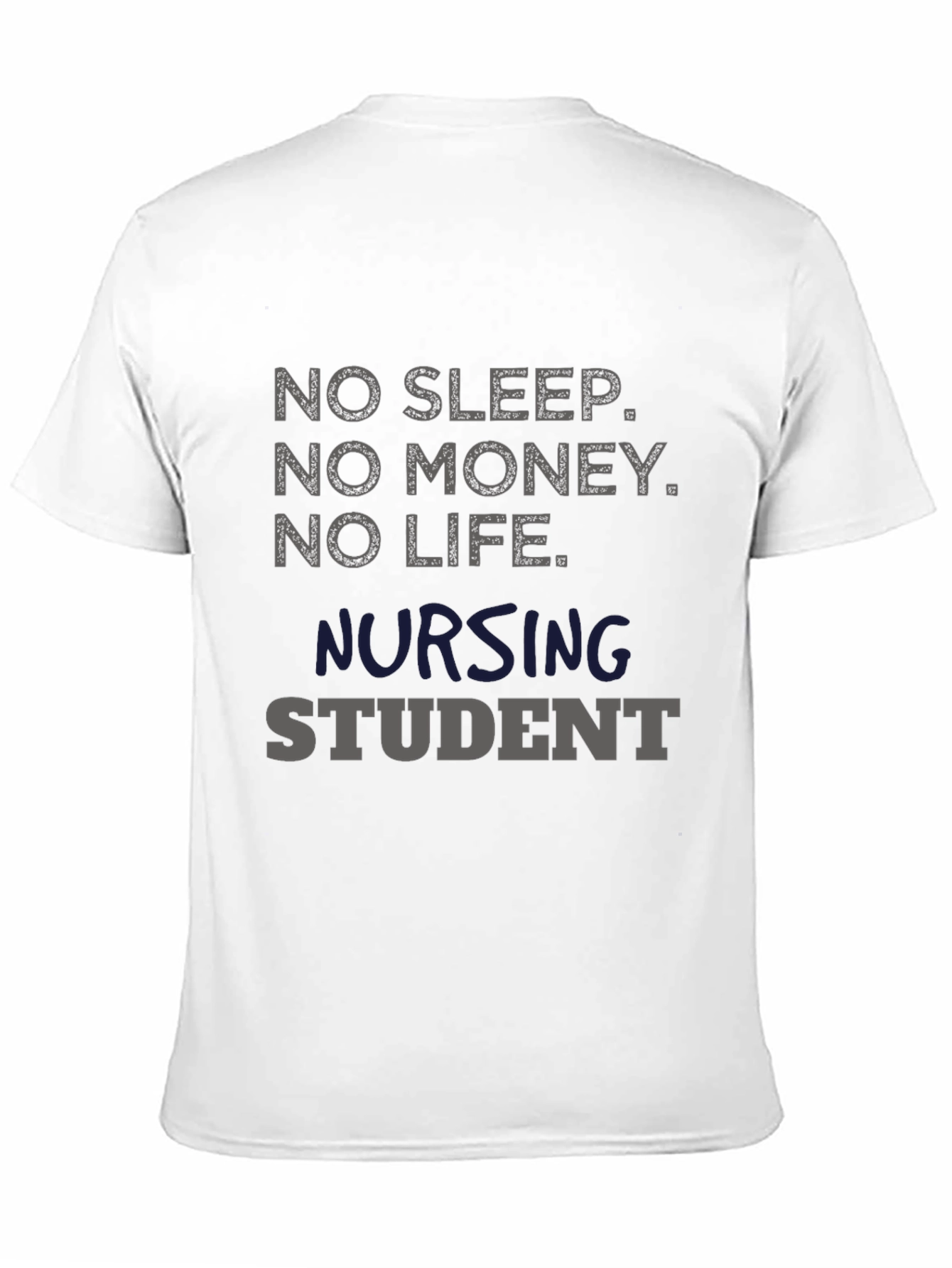 Black No Sleep Nursing Student T-Shirt - Black view 11