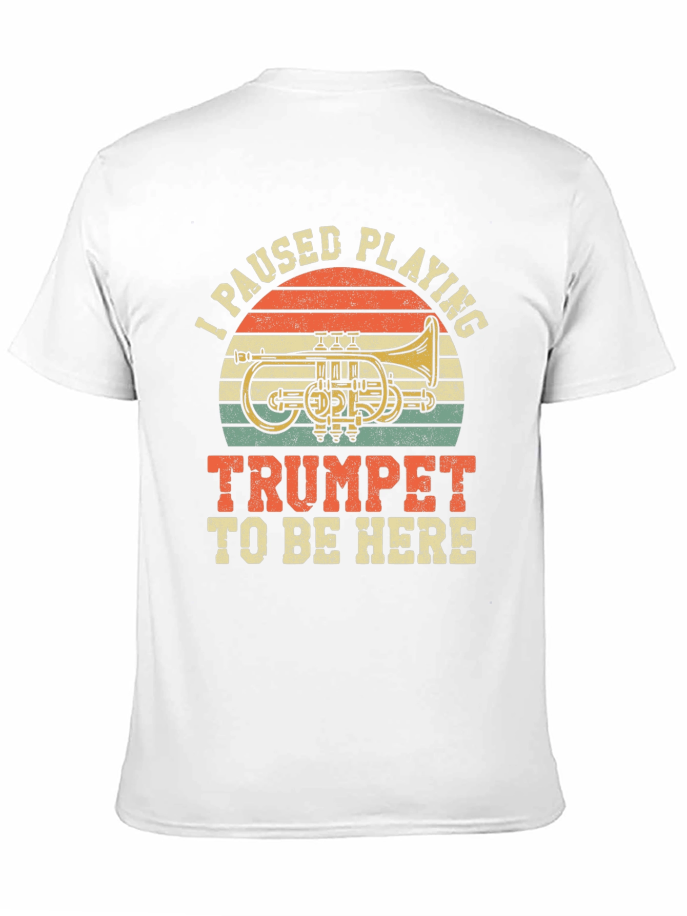 Black I Paused Playing Trumpet T-Shirt view 11
