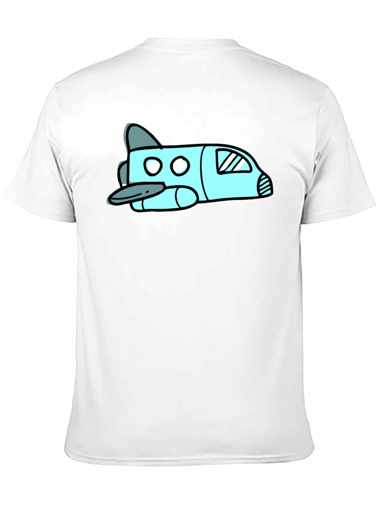 Black Futuristic Space Shuttle Graphic Tee view 11