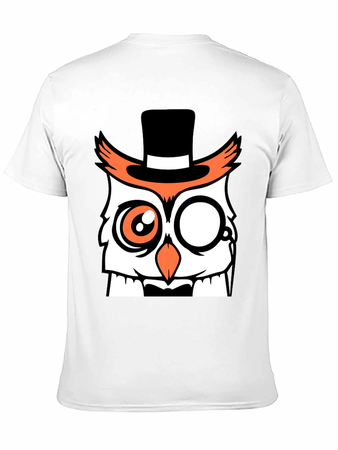 Black Dapper Owl T-Shirt - Funny Cartoon Design view 11