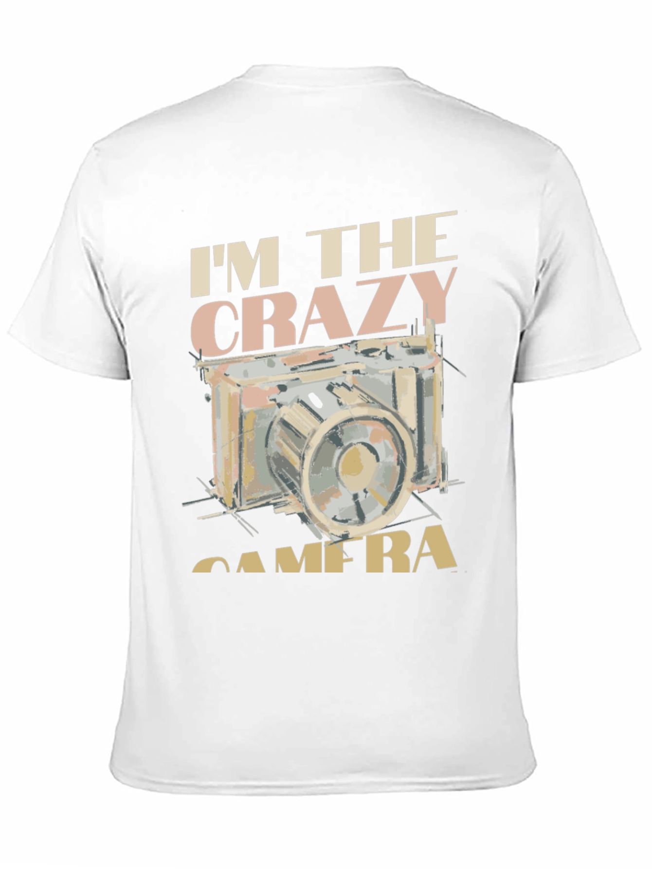 Black Crazy Camera Graphic Tee - Black Short Sleeve T-Shirt view 11