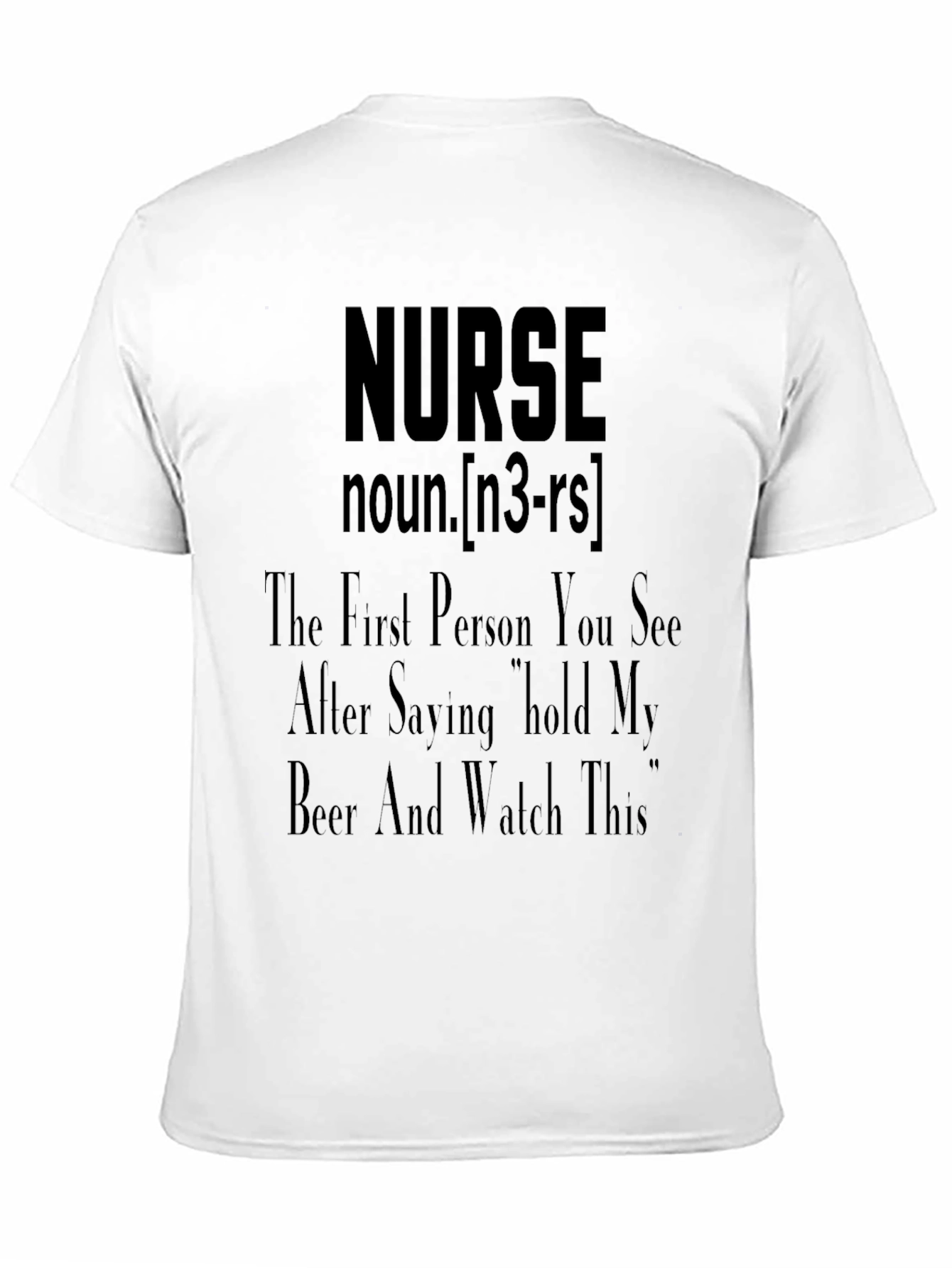 Black Nurse Definition Graphic T-Shirt view 11