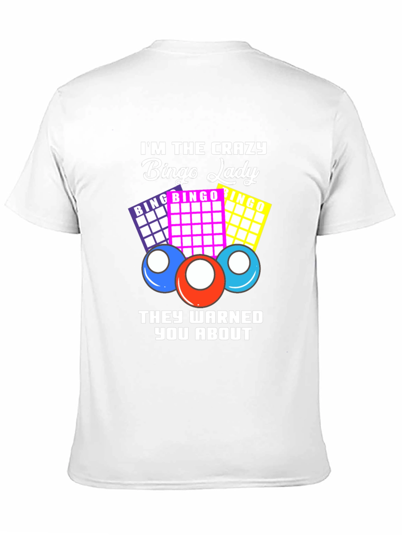 Black Crazy Bingo Lady T-Shirt view 11