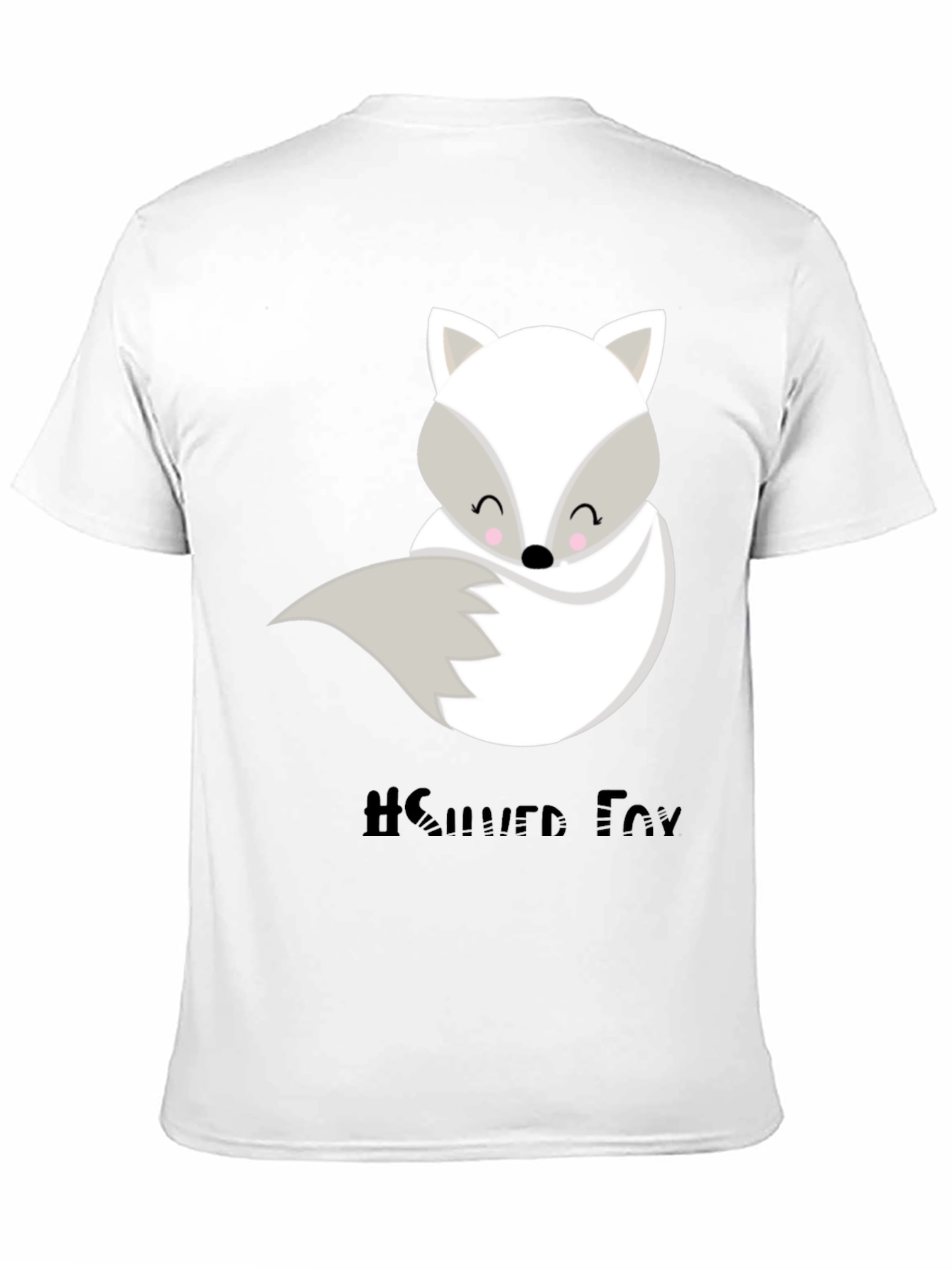 Black Cute Silver Fox Graphic Tee - Unisex Style view 11