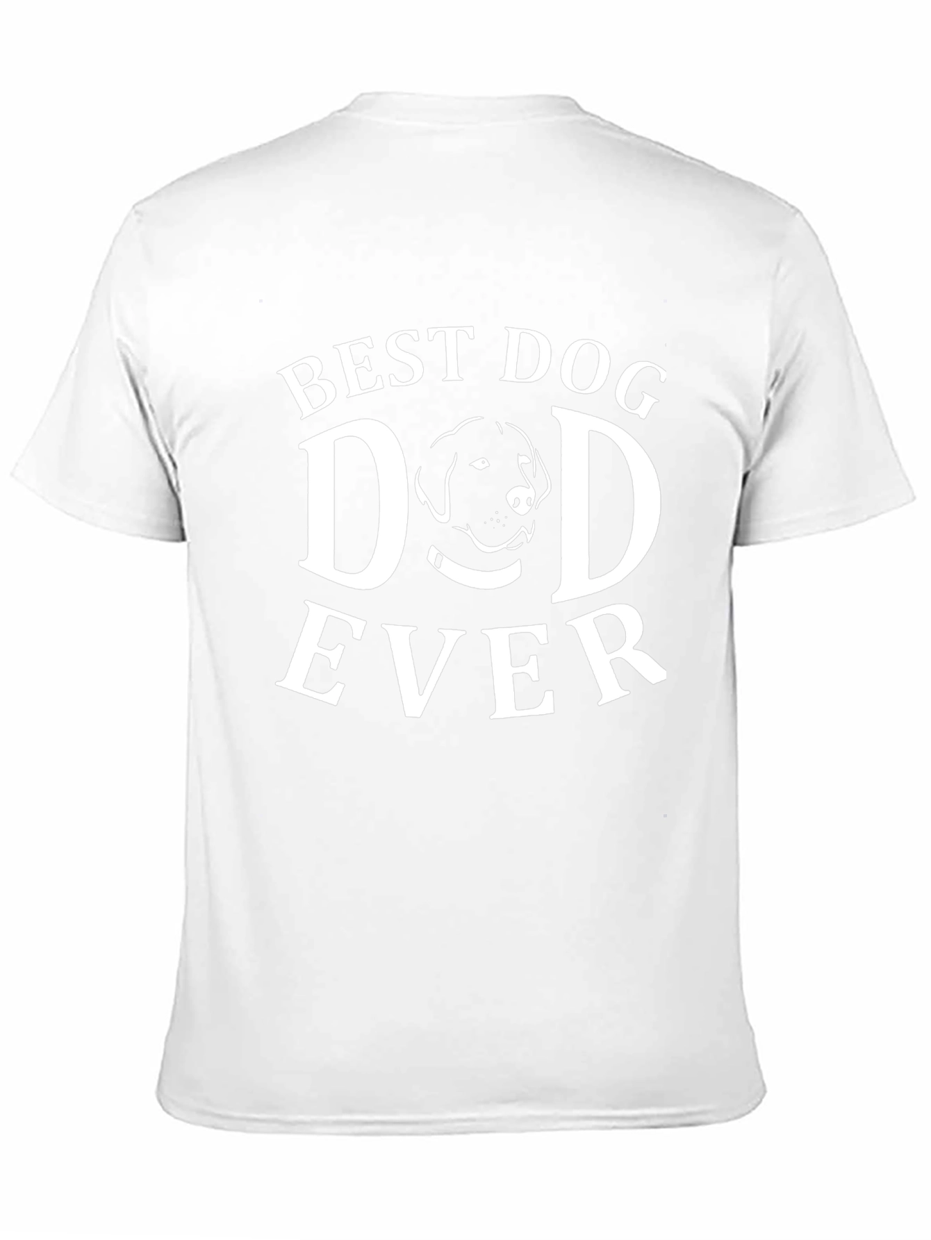 Black Best Dog Dad Ever T-Shirt - Black, Crew Neck, Short Sleeve view 11