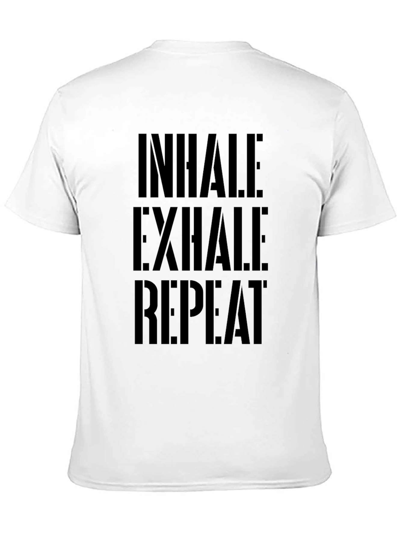 Black Inhale Exhale Repeat Black Graphic Tee view 11