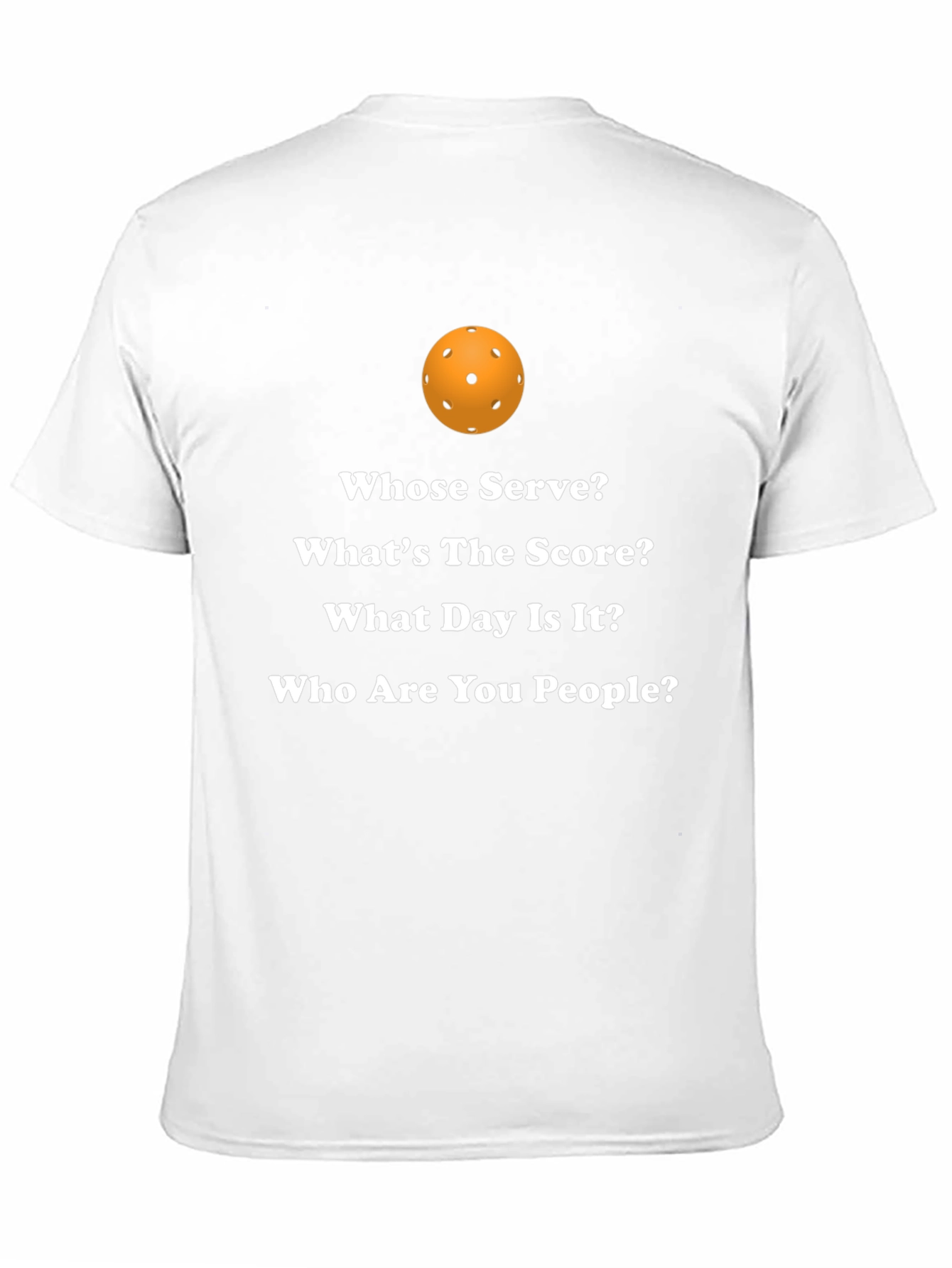 Black Pickleball Questions T-Shirt view 11