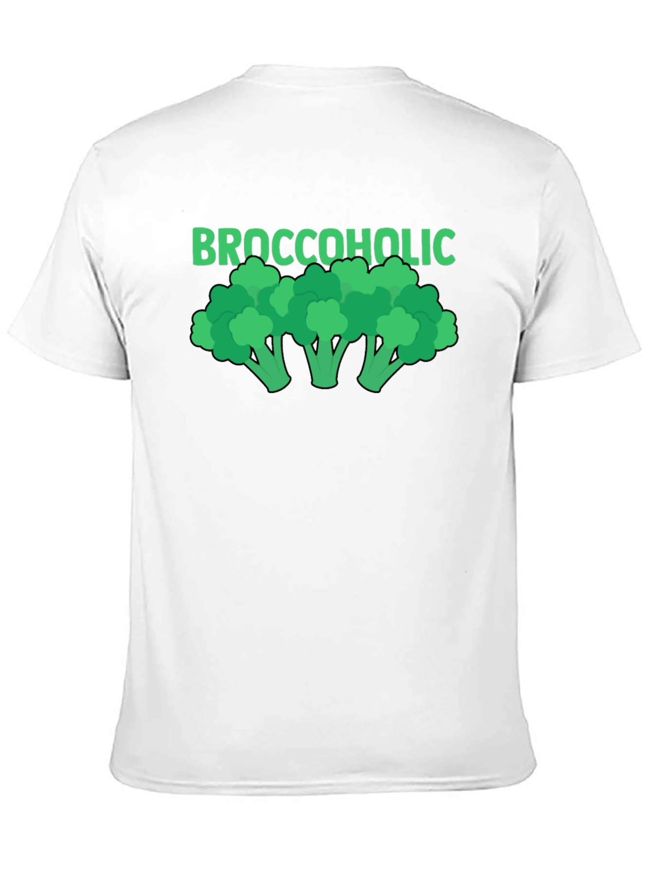 Black Broccoholic T-Shirt - Funny Vegetarian Tee view 11