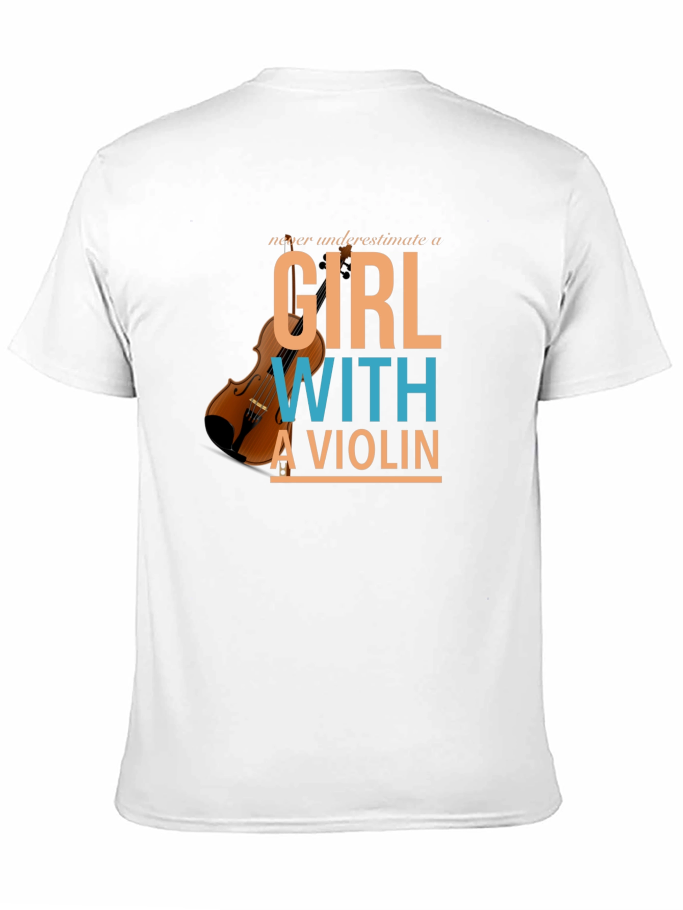 Black Violin Girl T-Shirt - Musician Gift view 11