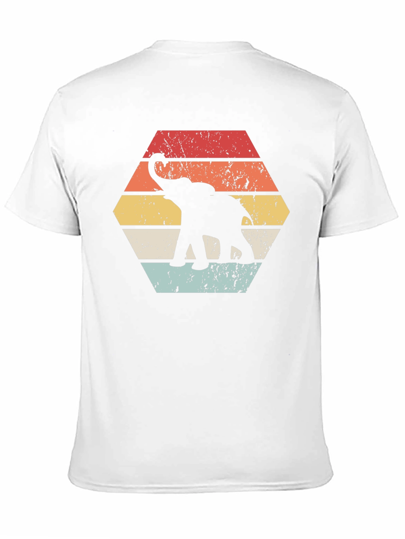 Black Retro Elephant Graphic Tee - Unisex Black T-Shirt view 11