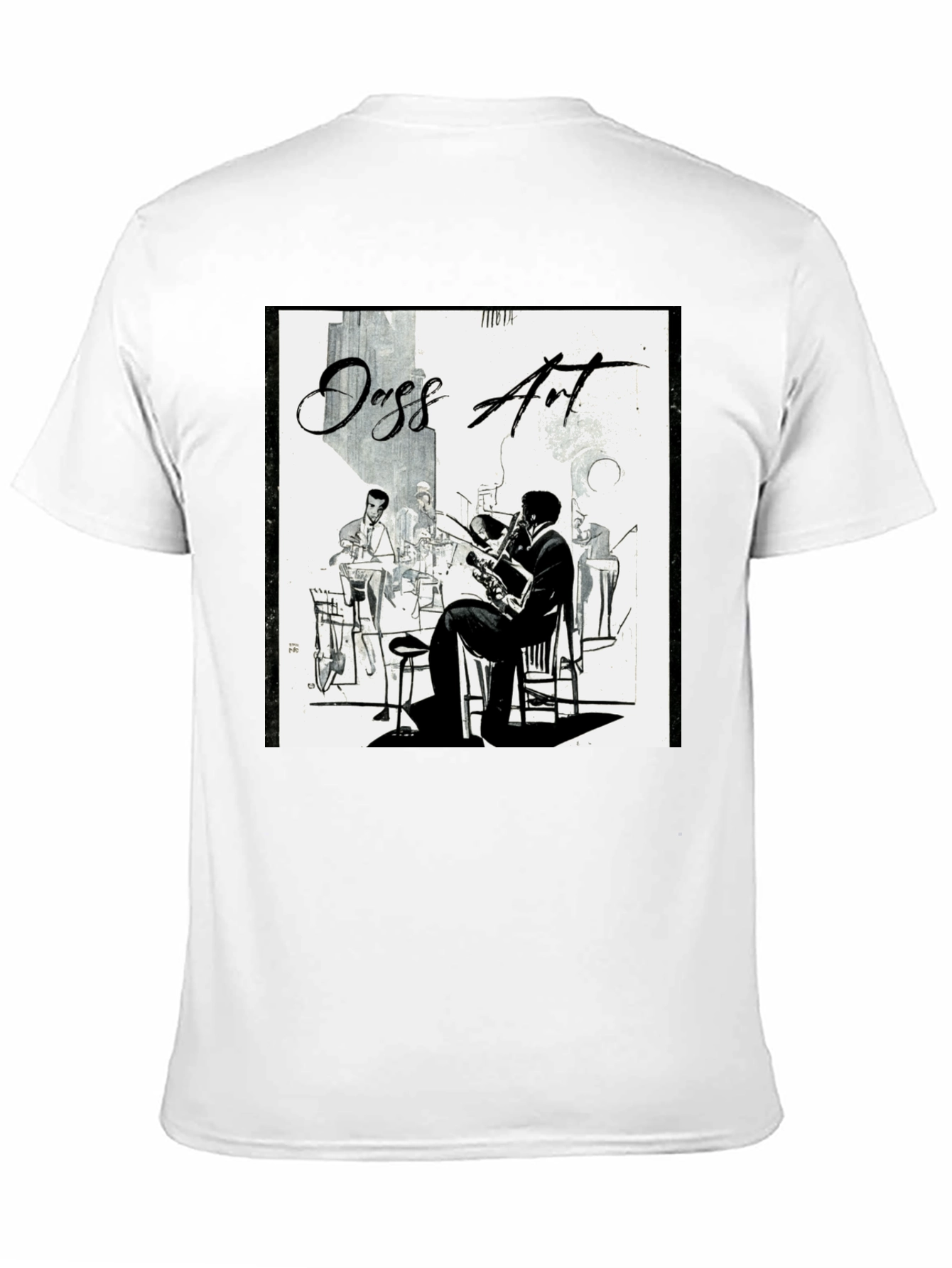Black Jazz Art Graphic T-Shirt view 11