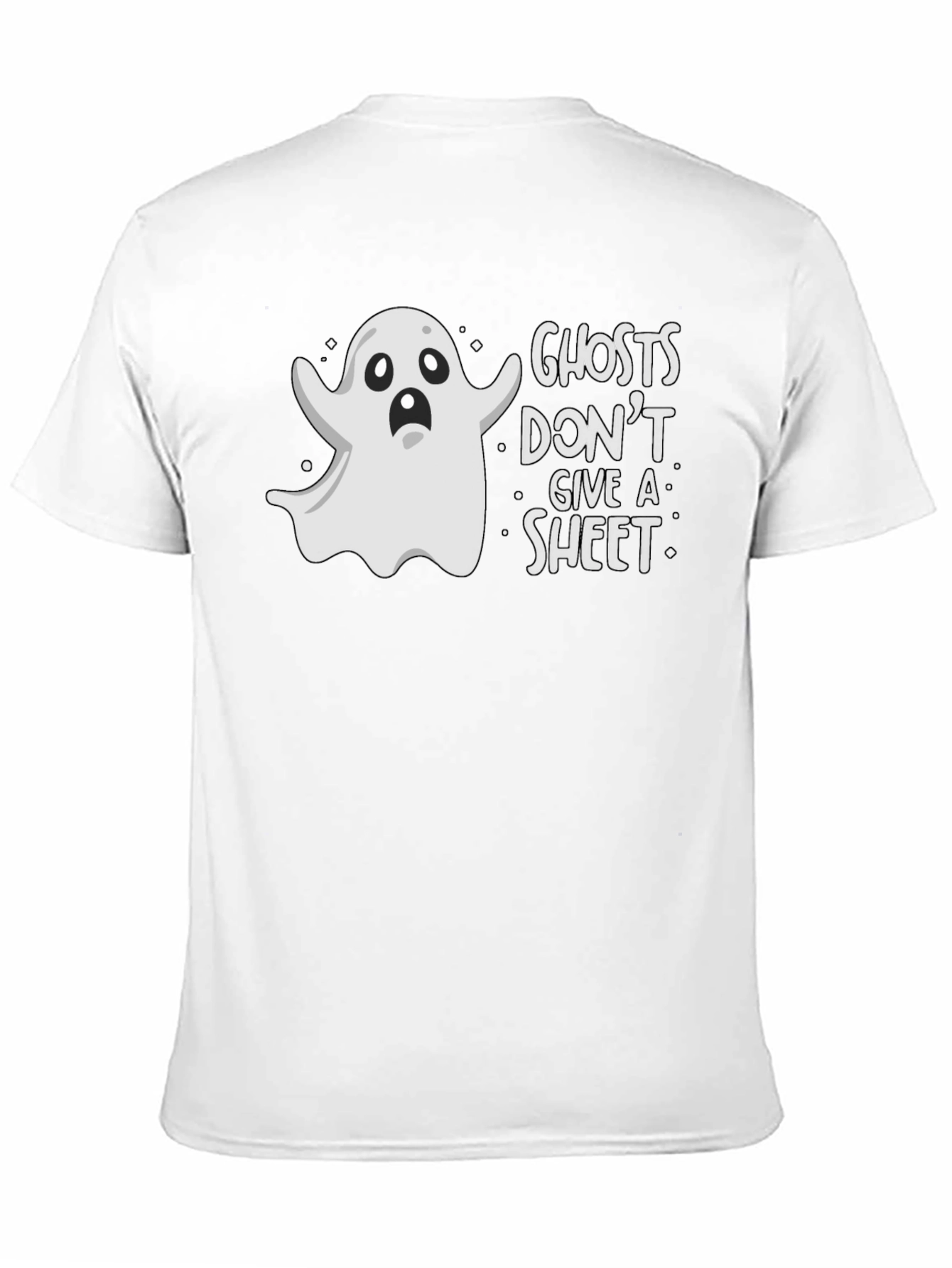 Black Funny Ghosts Don't Give A Sheet Graphic T-Shirt view 11