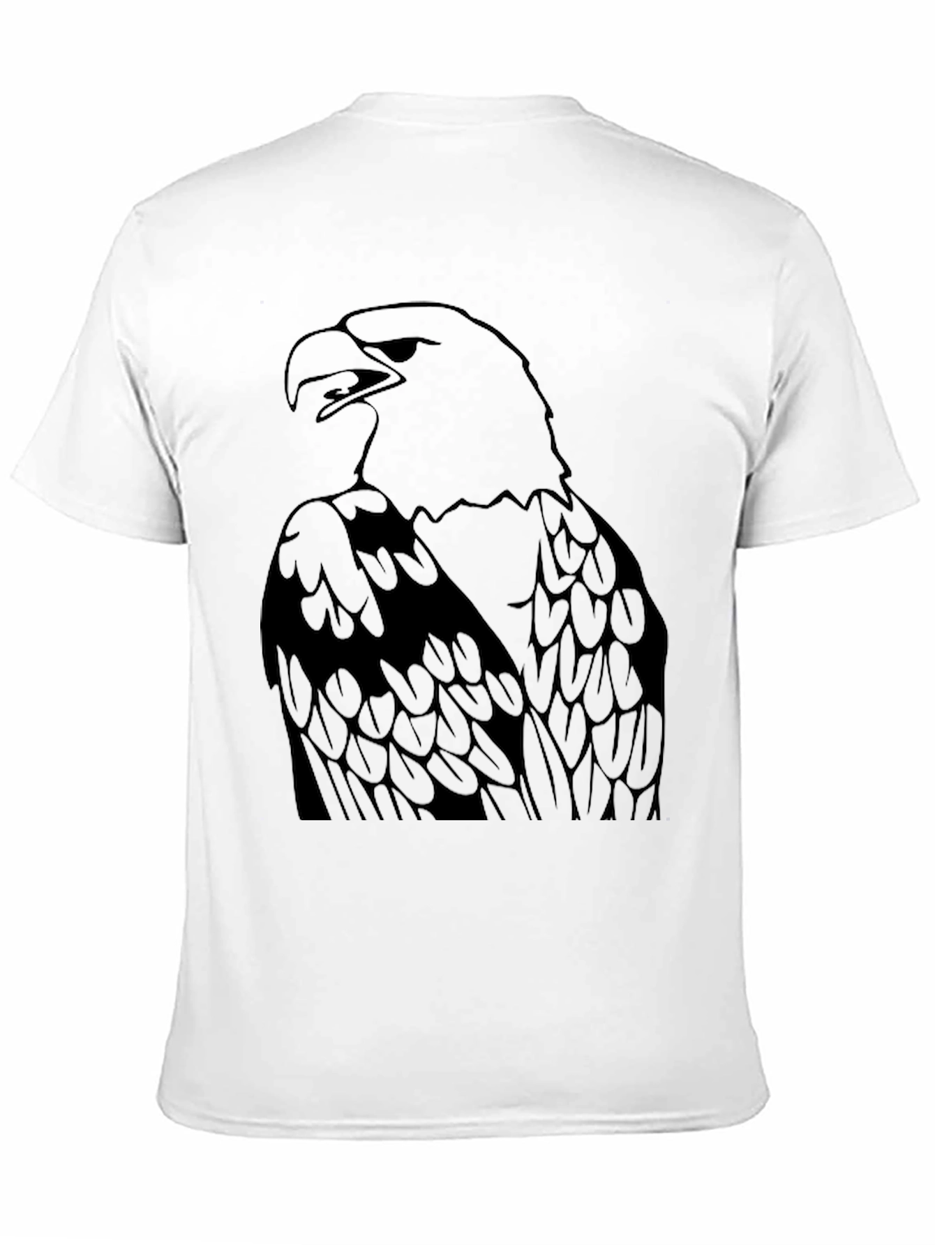 Black Men's Black Eagle Graphic Tee - Bold Statement Shirt view 11
