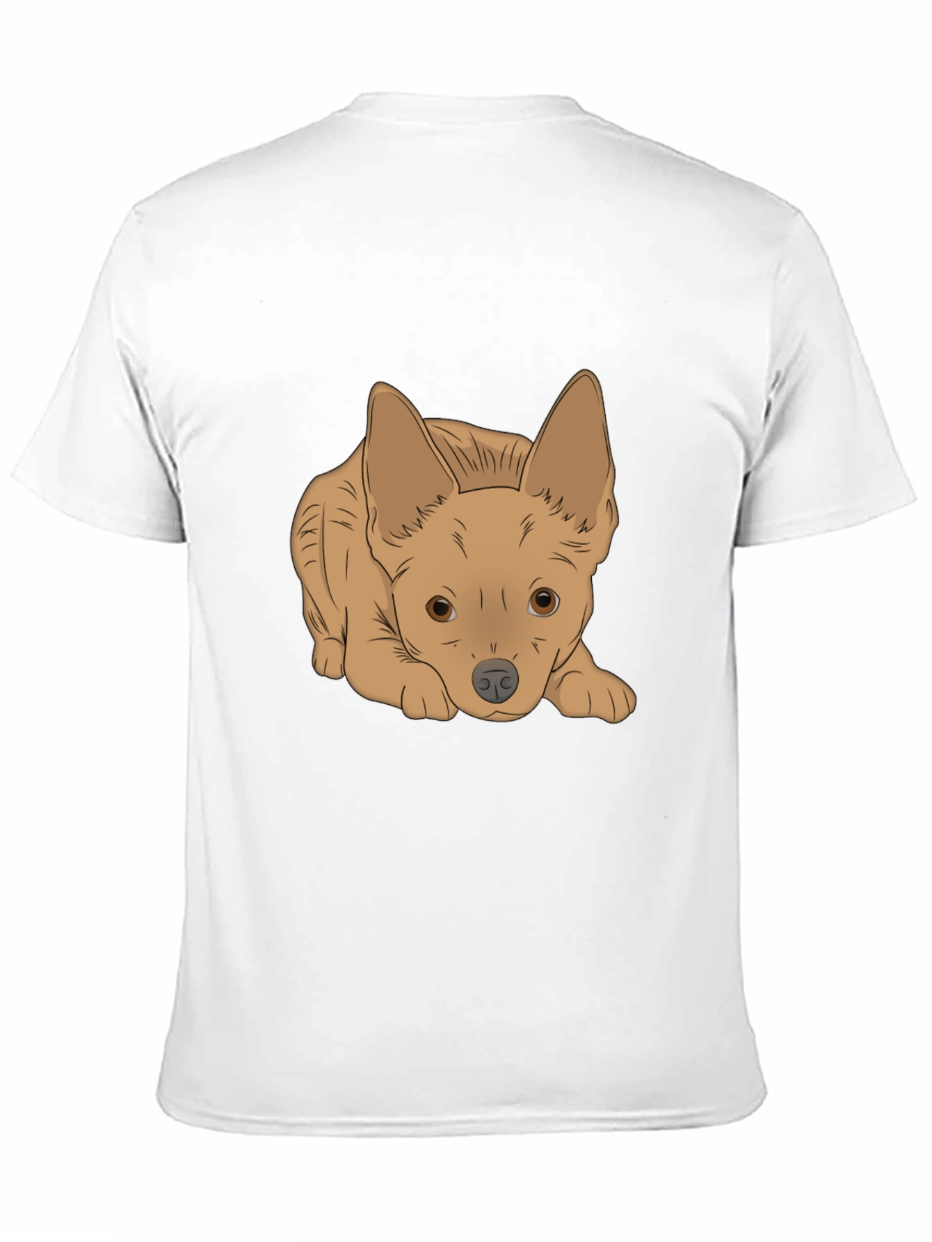 Black Cute Puppy Graphic Tee - Black Cotton T-Shirt view 11
