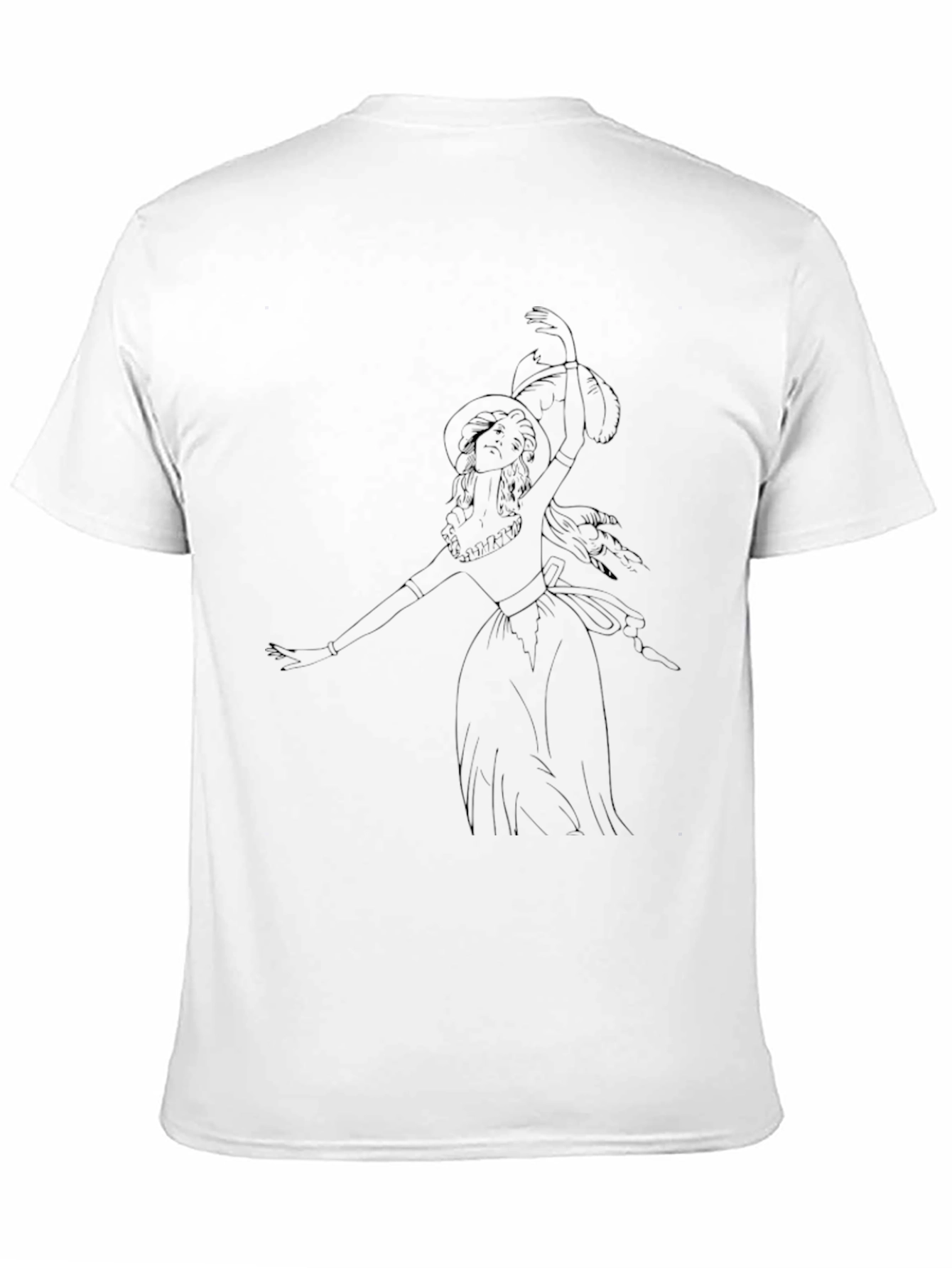 Black Elegant Dancer Graphic Tee - Black view 11