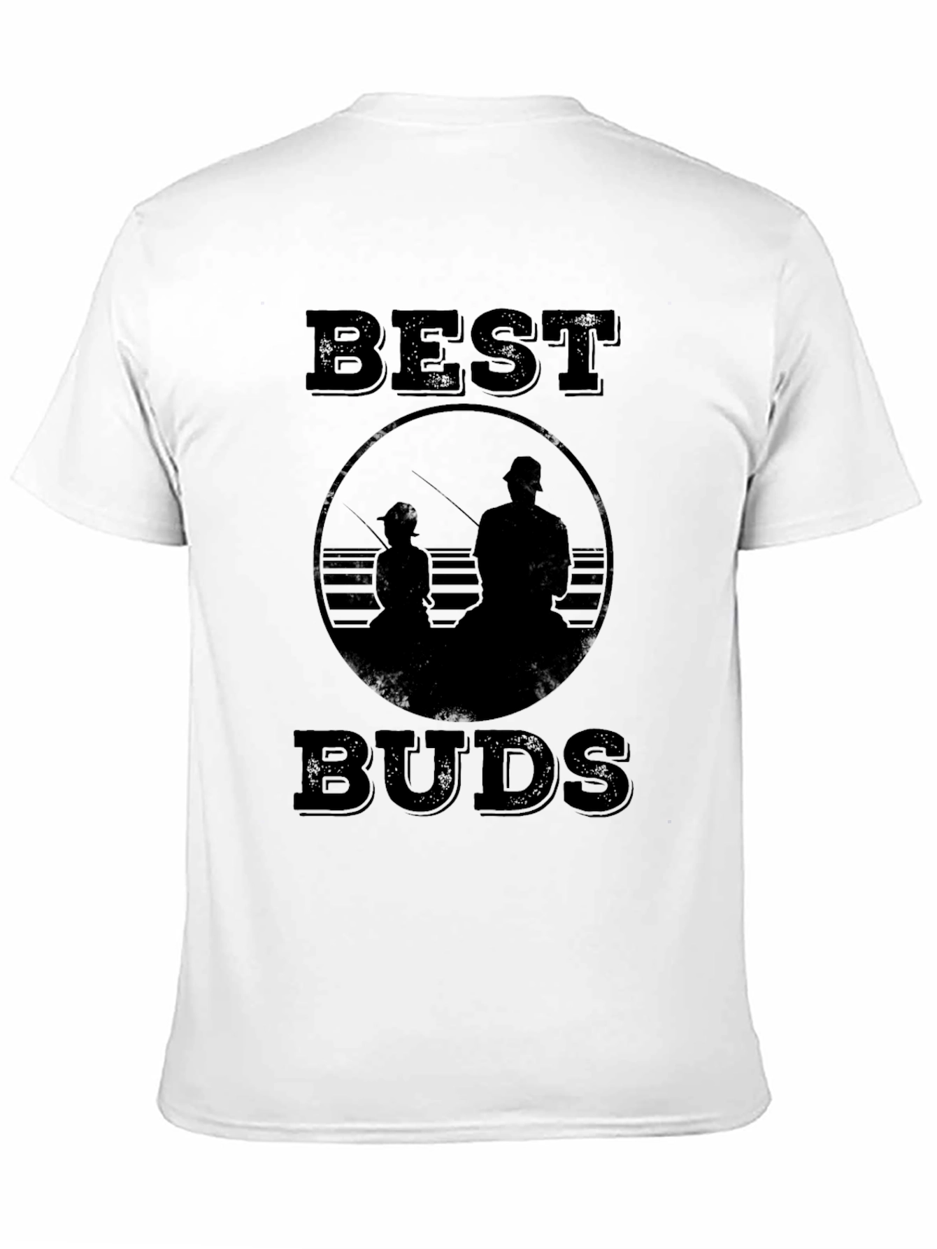 Black Best Buds Fishing T-Shirt - Father Son Matching Tee view 11