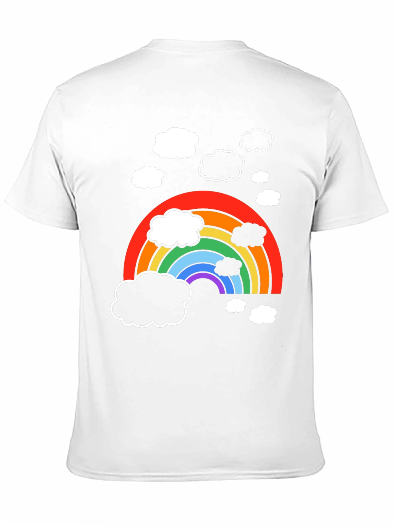 Black Rainbow Cloud Graphic T-Shirt - Soft Cotton Blend view 11