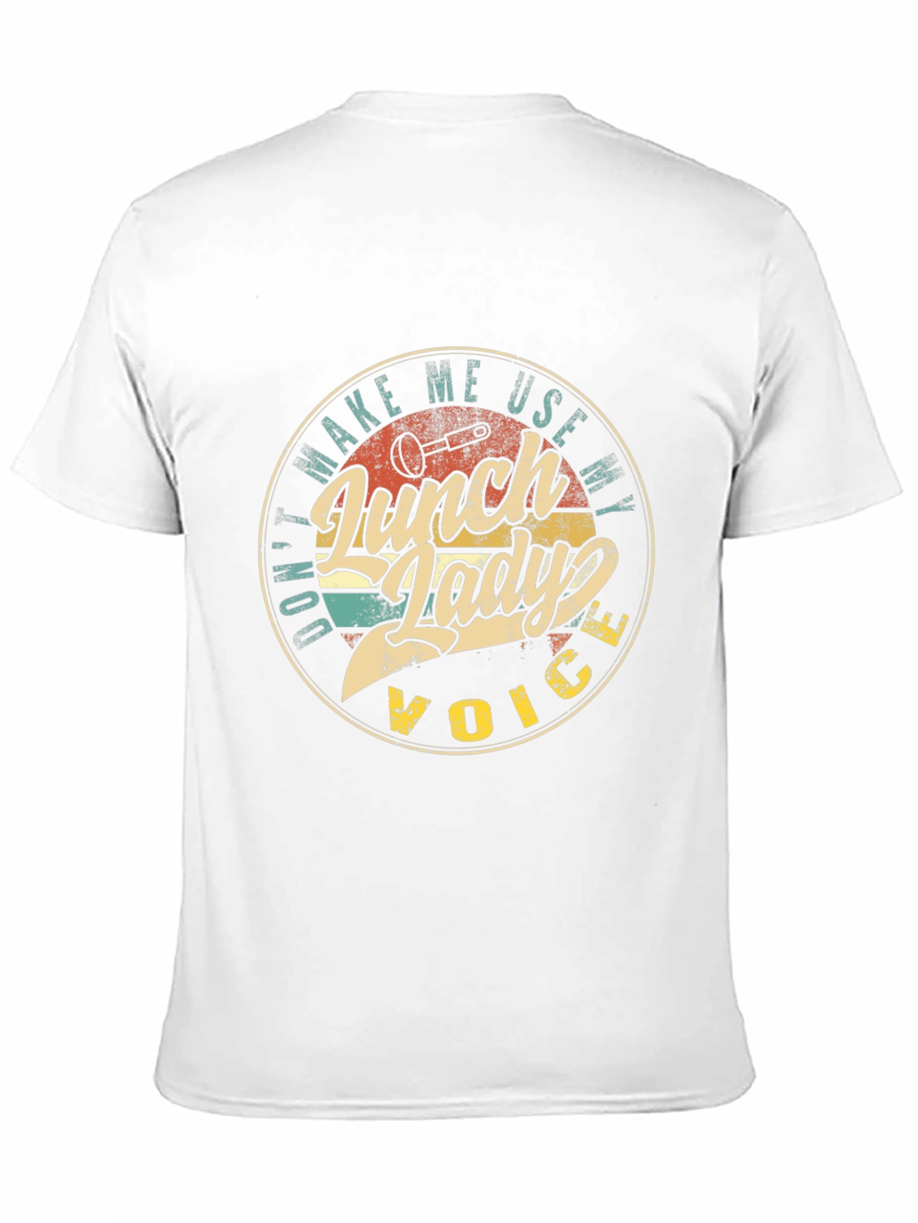 Black Lunch Lady Voice Retro T-Shirt view 11