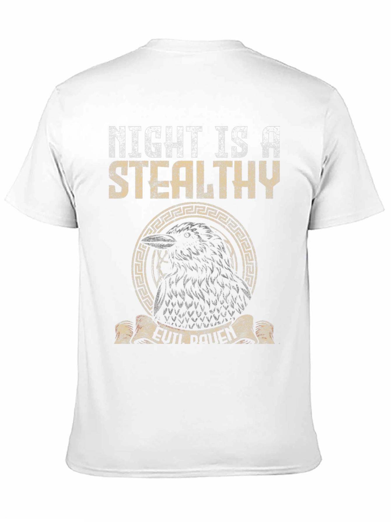 Black Night Raven Graphic Tee - Stealthy Bird Design view 11