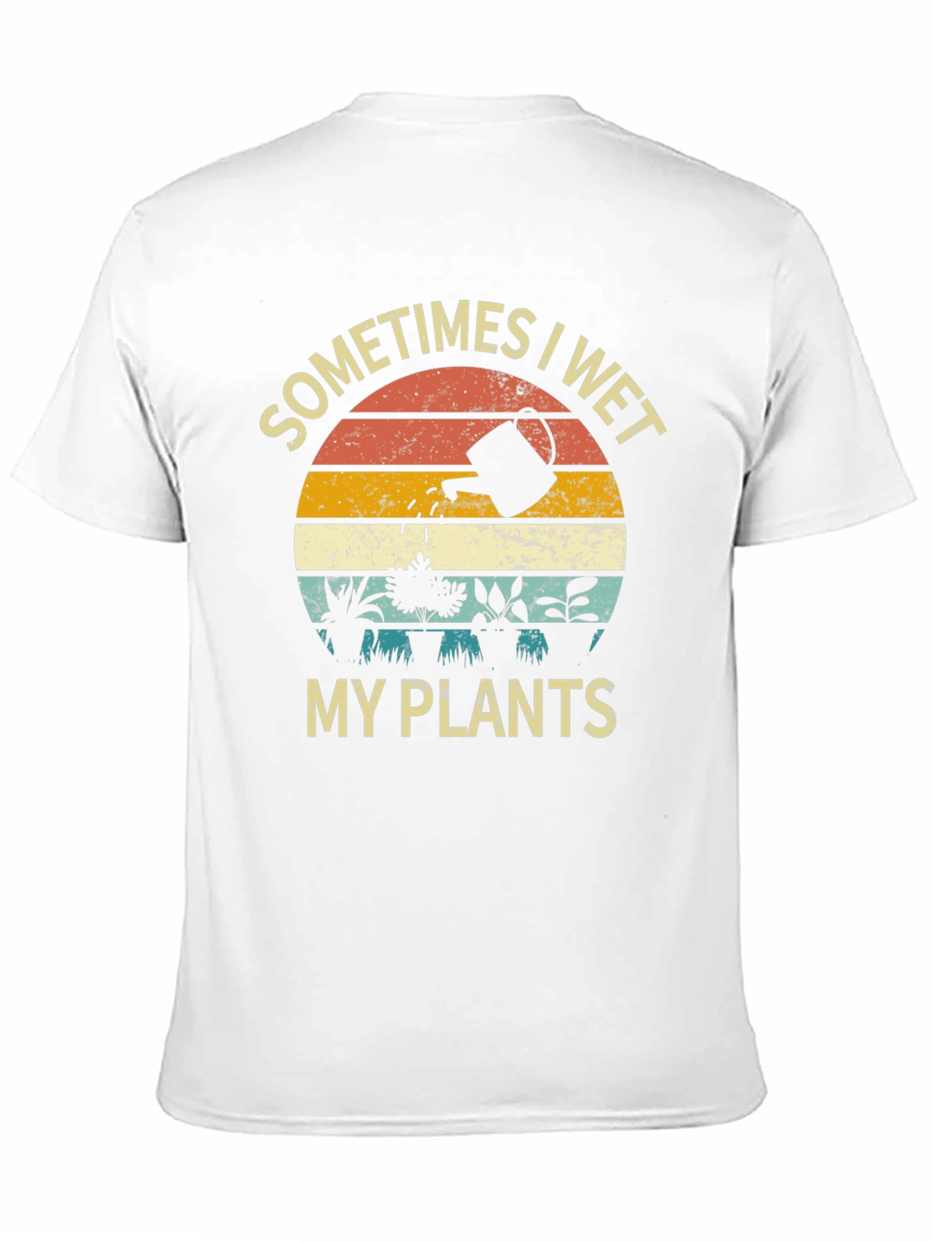 Black Funny "Sometimes I Wet My Plants" Graphic T-Shirt view 11