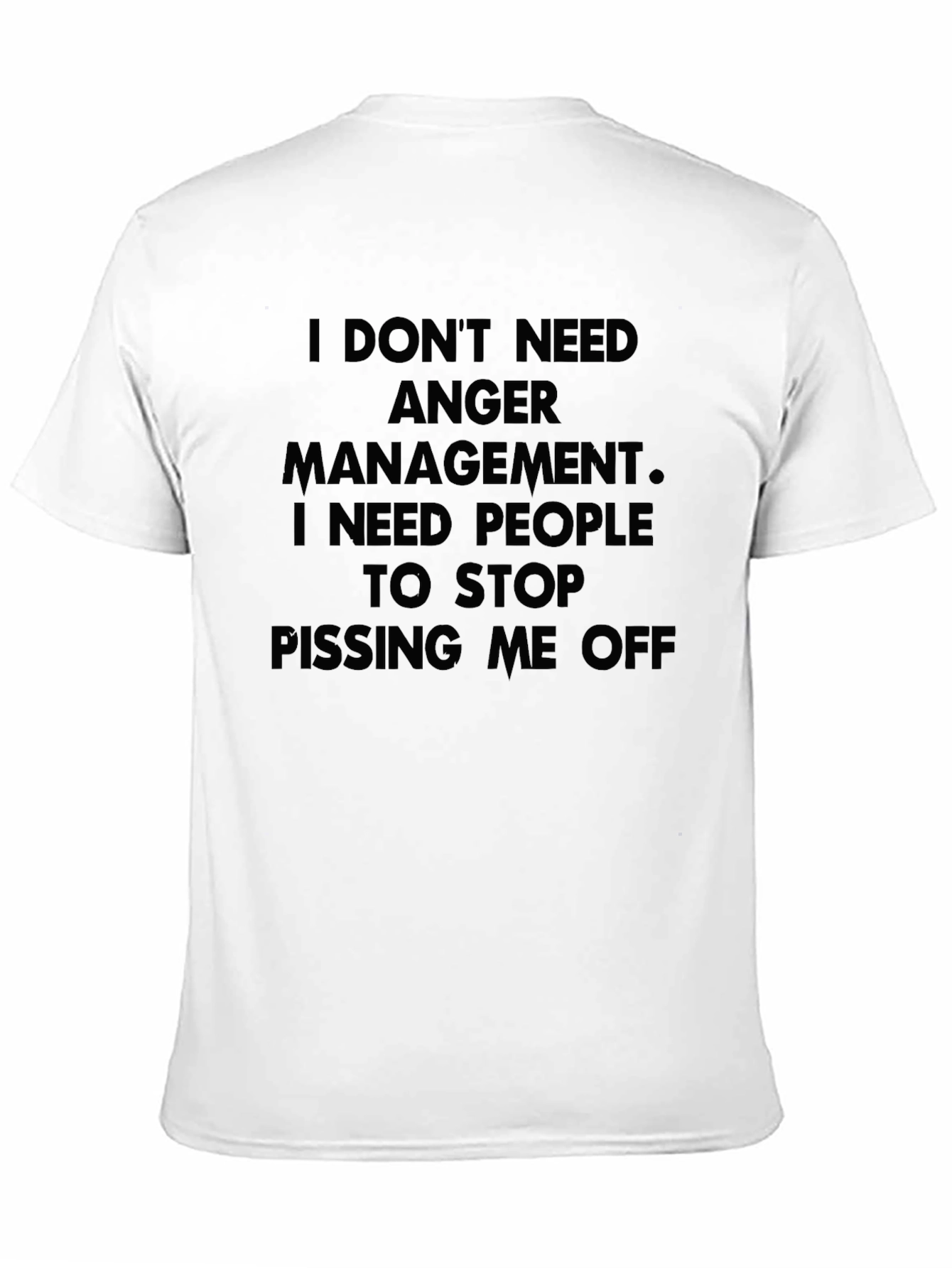 Black Anger Management Slogan T-Shirt view 11