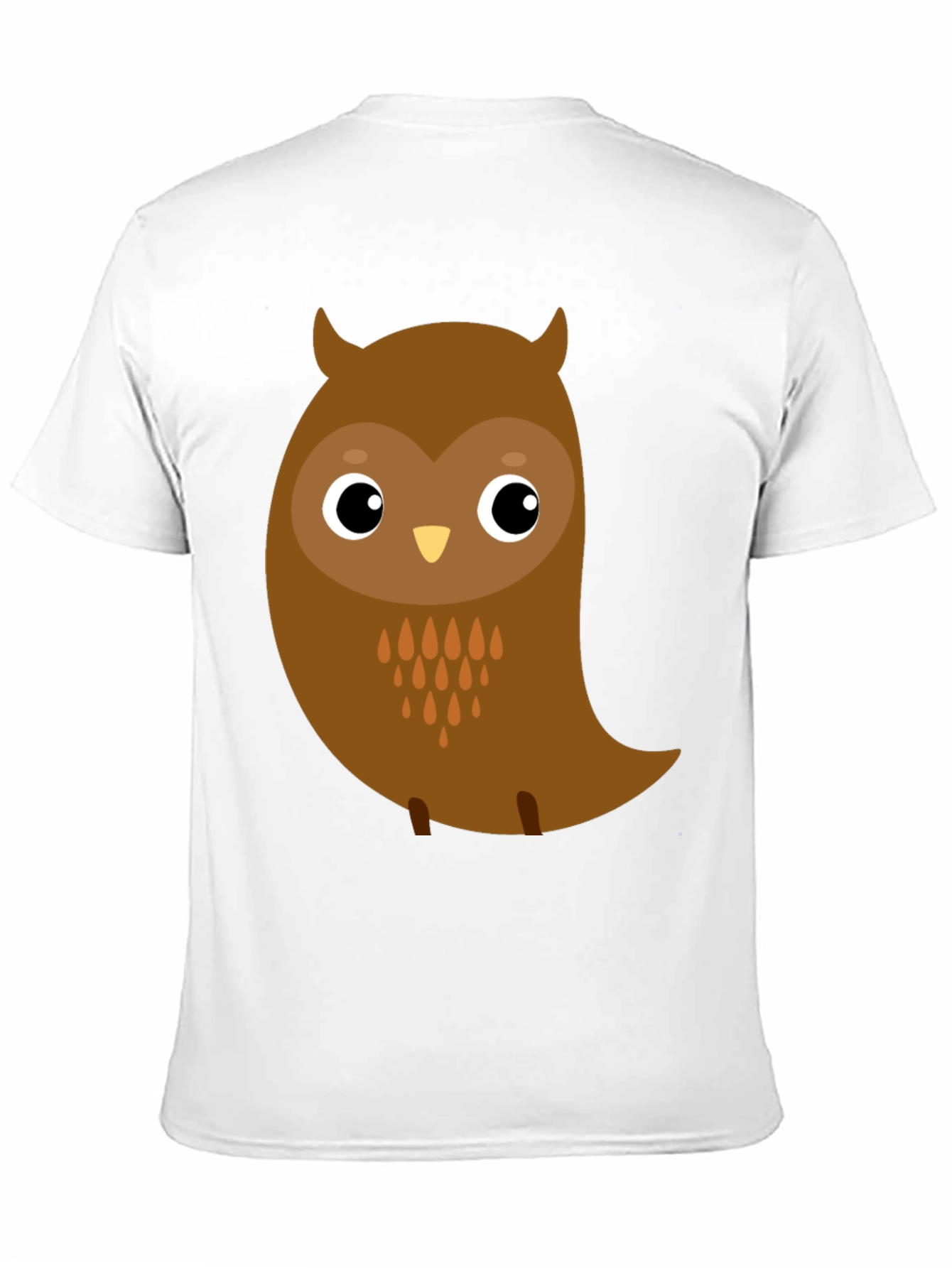 Black Cute Cartoon Owl Graphic Black T-Shirt view 11