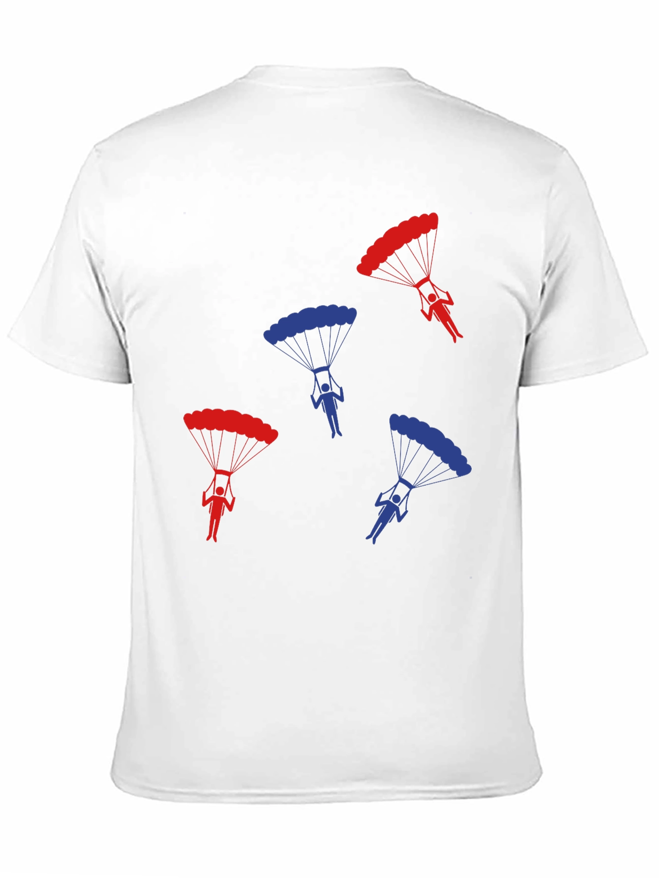 Black Parachute Design Black T-Shirt view 11