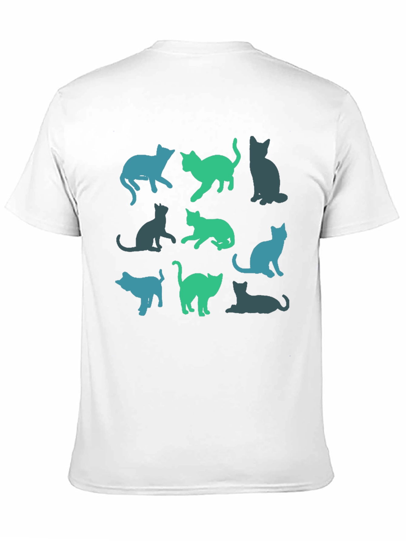 Black Cool Cats Graphic Tee - Black Cotton Blend view 11