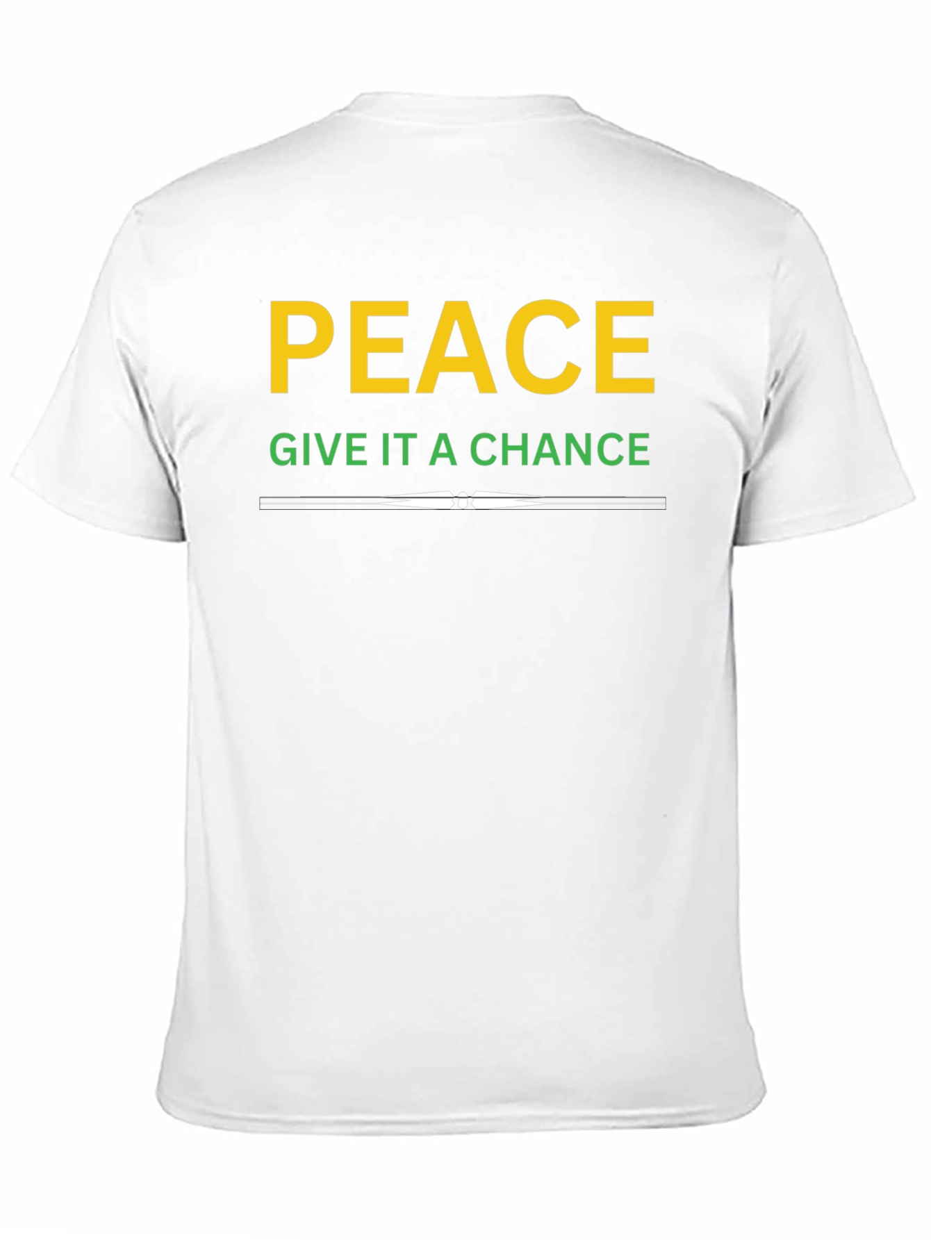 Black Peace Give It A Chance T-Shirt - Black view 11