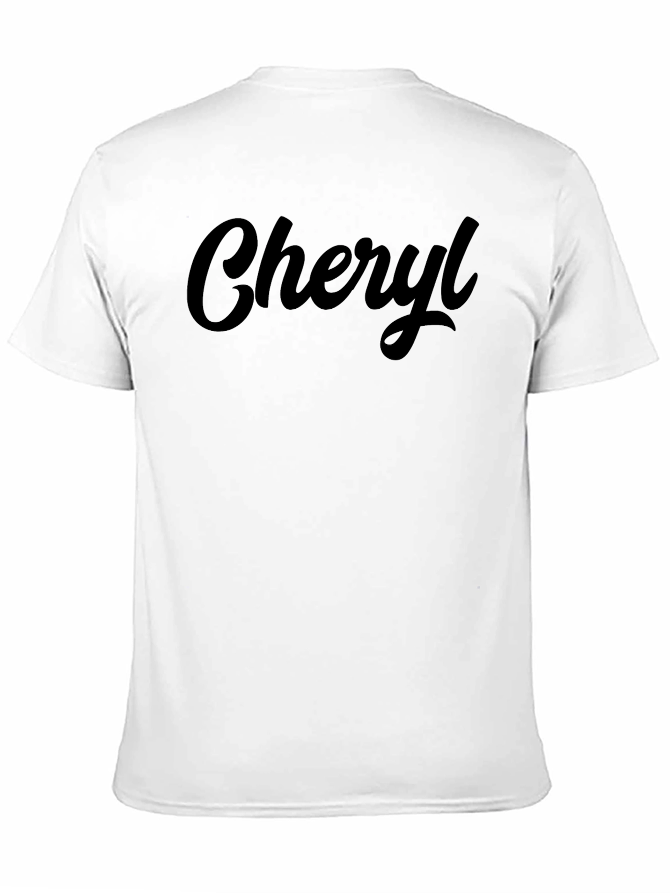 Black Cheryl Script T-Shirt - Casual Comfort Tee view 11