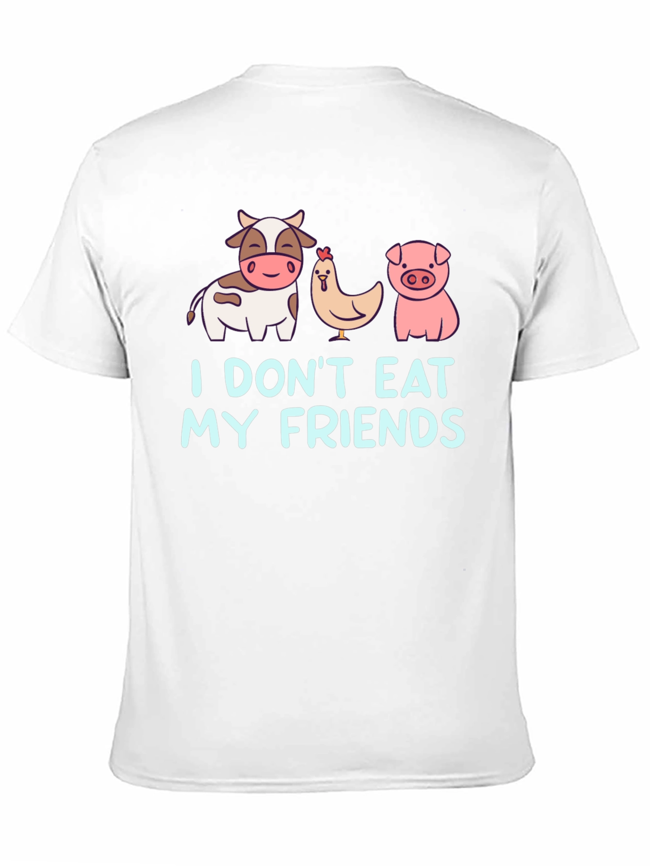 Vegan 'Don't Eat My Friends' Black T-Shirt - 11