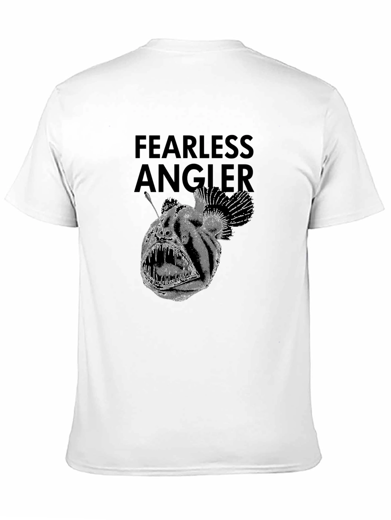 Black Fearless Angler Black Graphic T-Shirt view 11