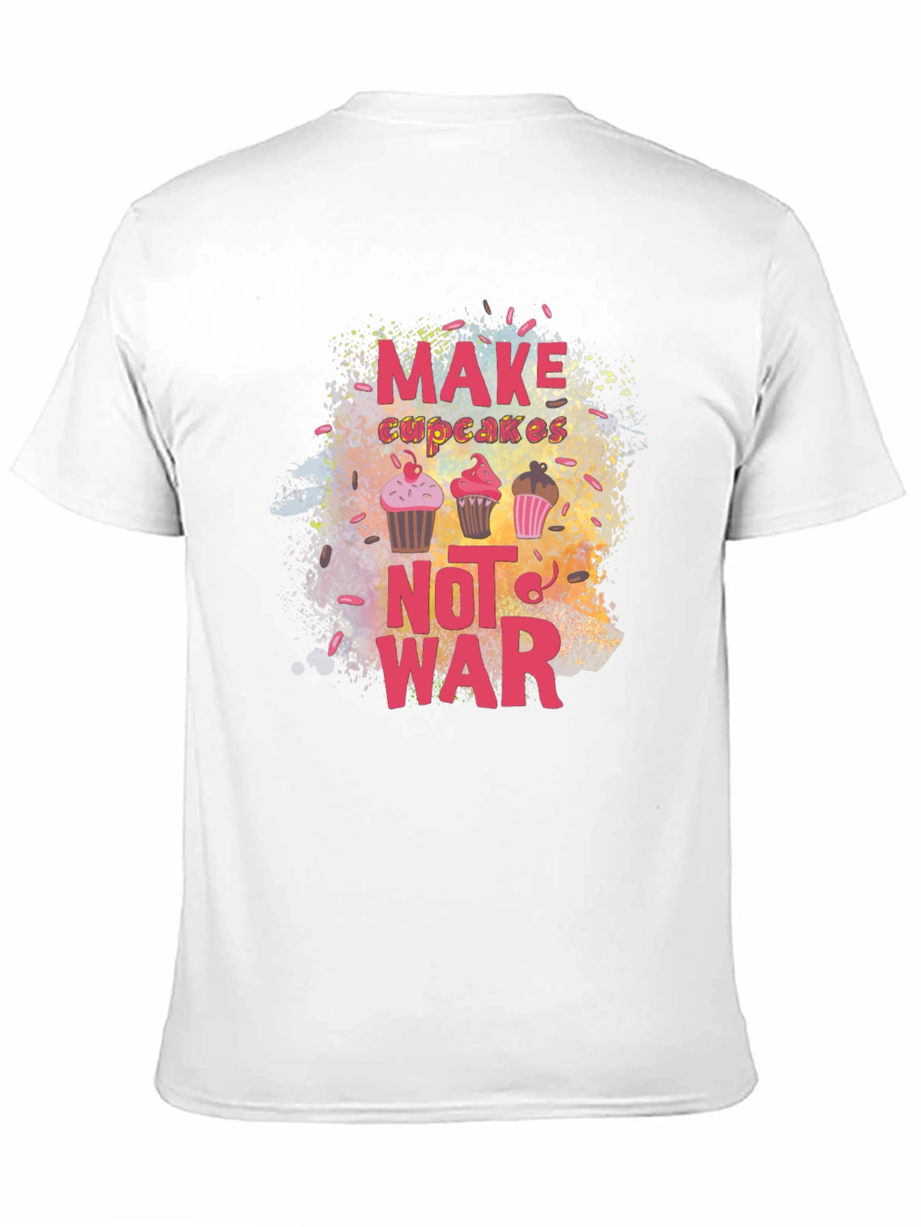 Black Make Cupcakes Not War Graphic Tee view 11
