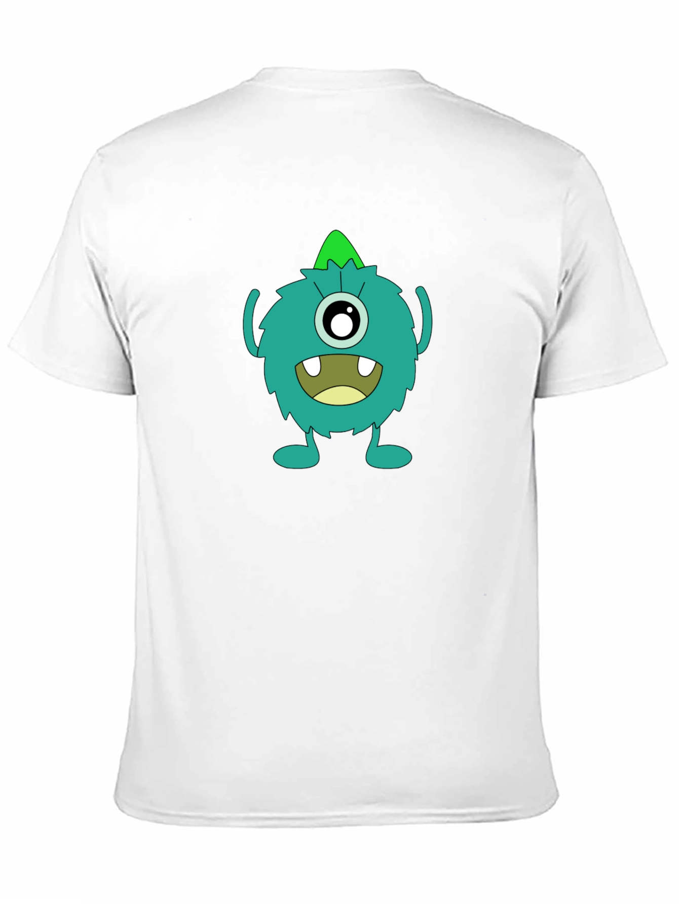 Black Monster Graphic Tee - Funny Cartoon Creature T-Shirt view 11