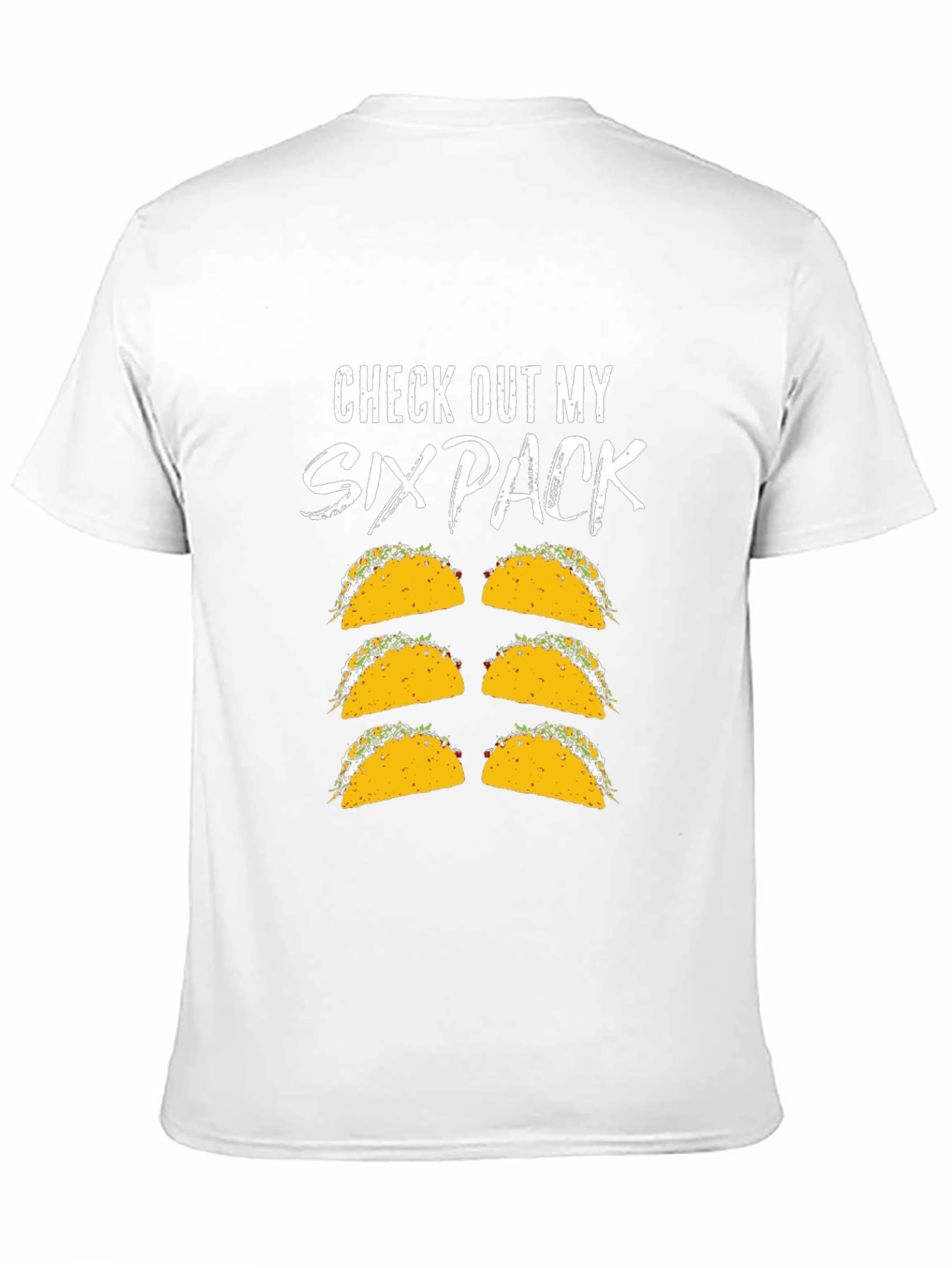 Black Funny Six Pack Taco Graphic T-Shirt view 11