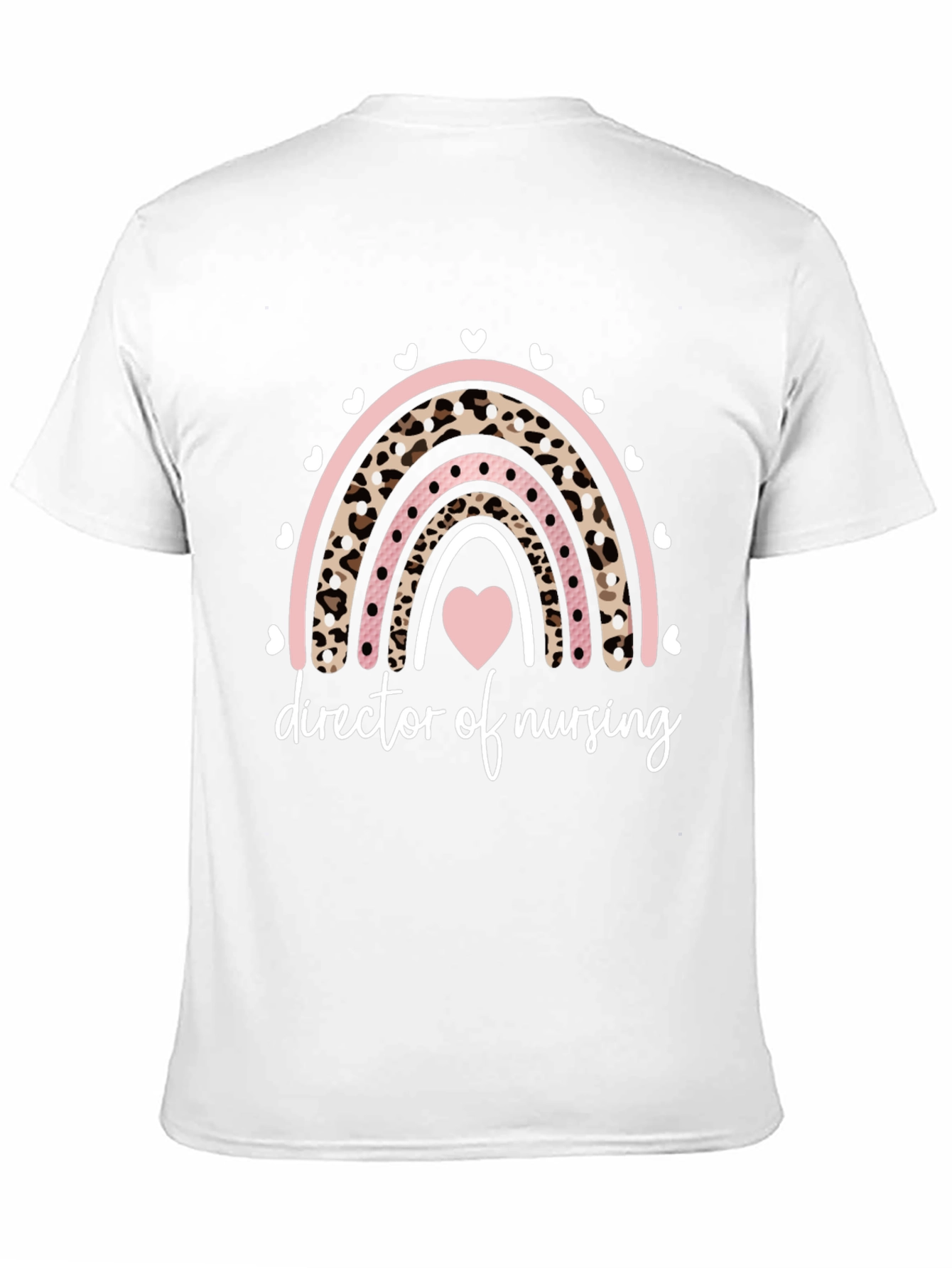 Black Director of Nursing Leopard Rainbow T-Shirt view 11