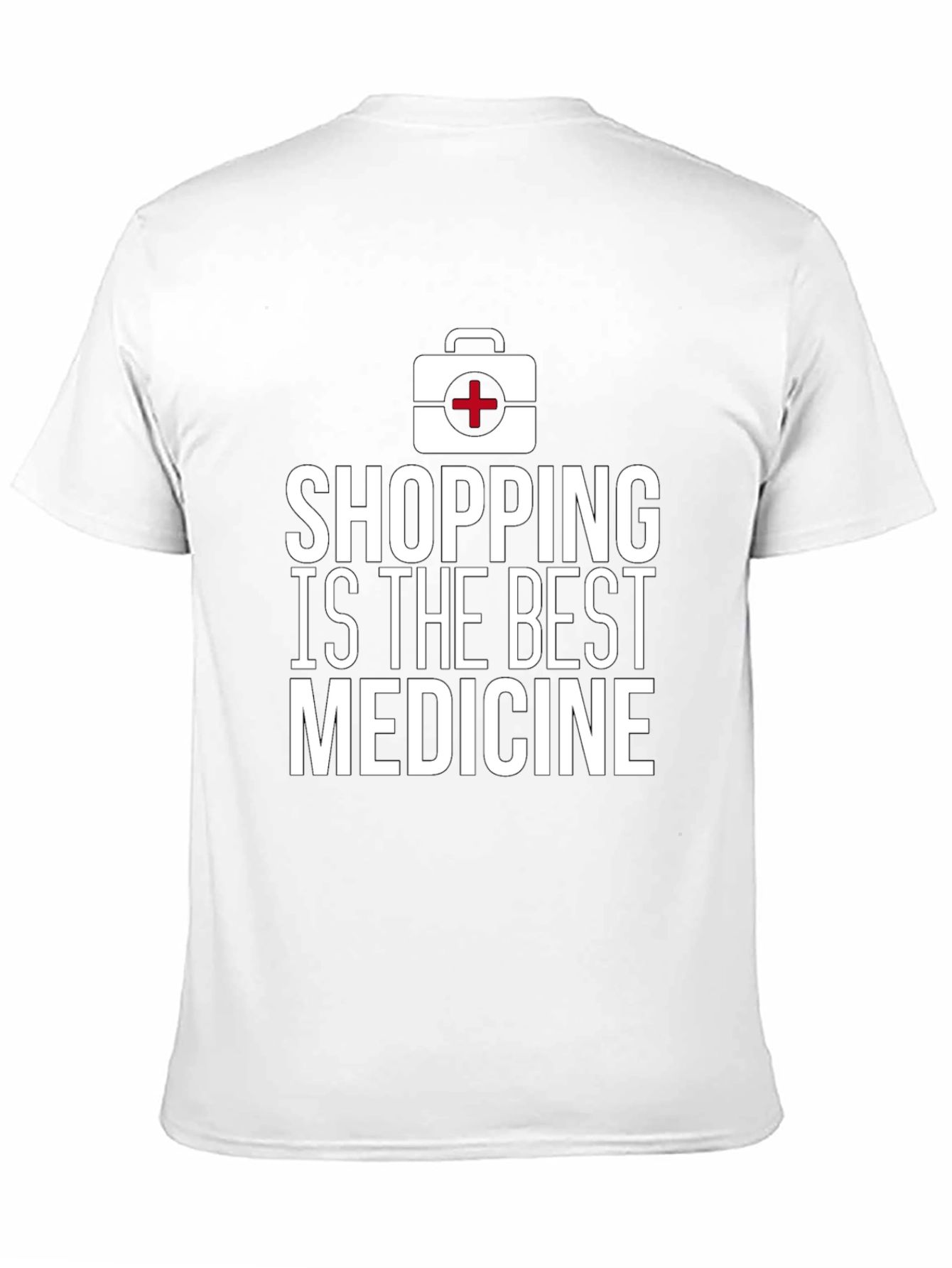 Black Shopping is The Best Medicine Graphic T-Shirt view 11