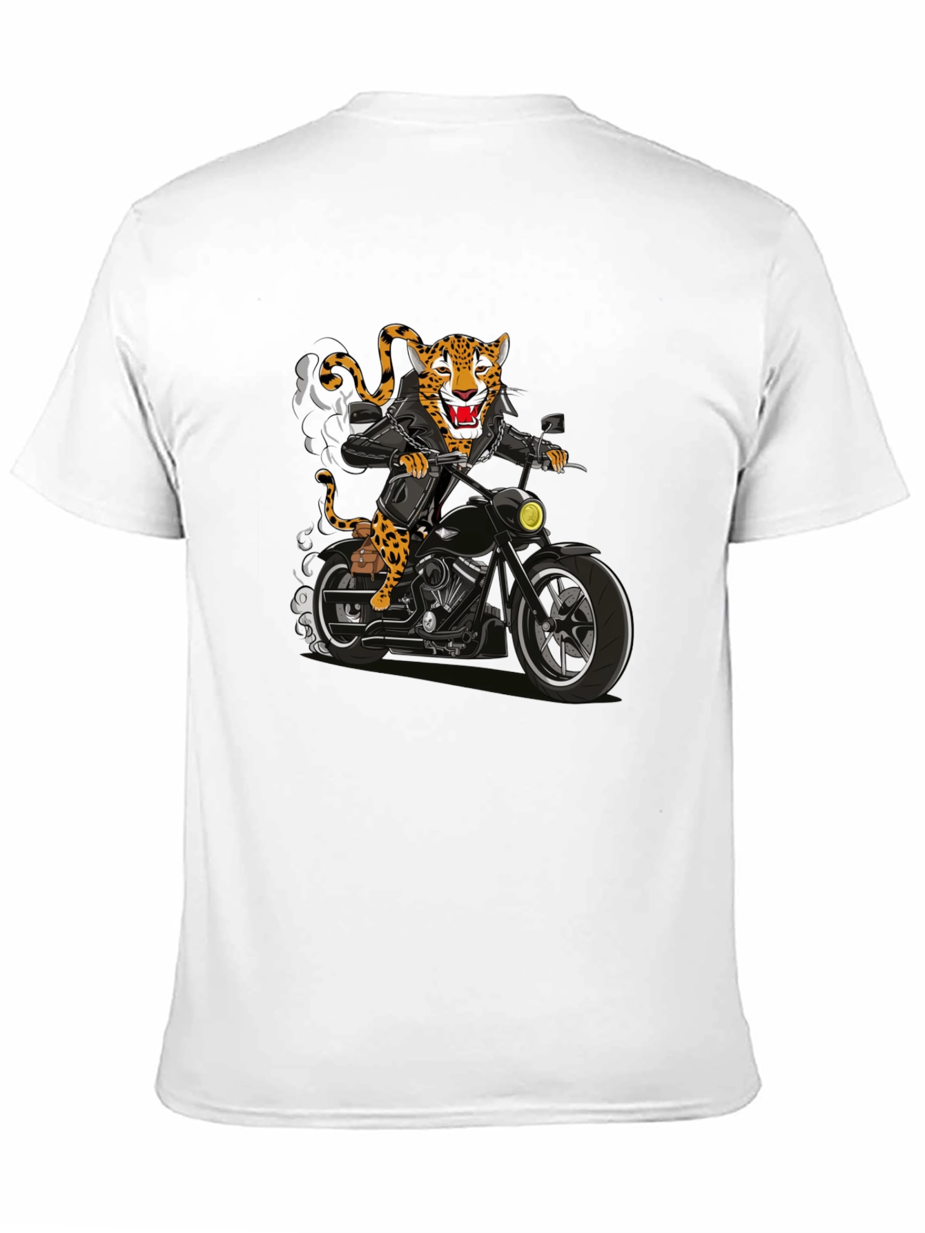 Black Biker Jaguar Graphic T-Shirt view 11