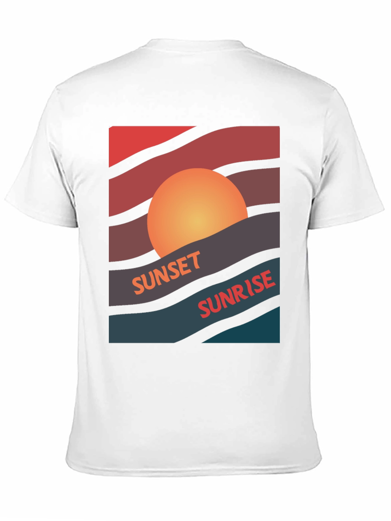 Black Sunset Sunrise Graphic Tee - Retro Style view 11