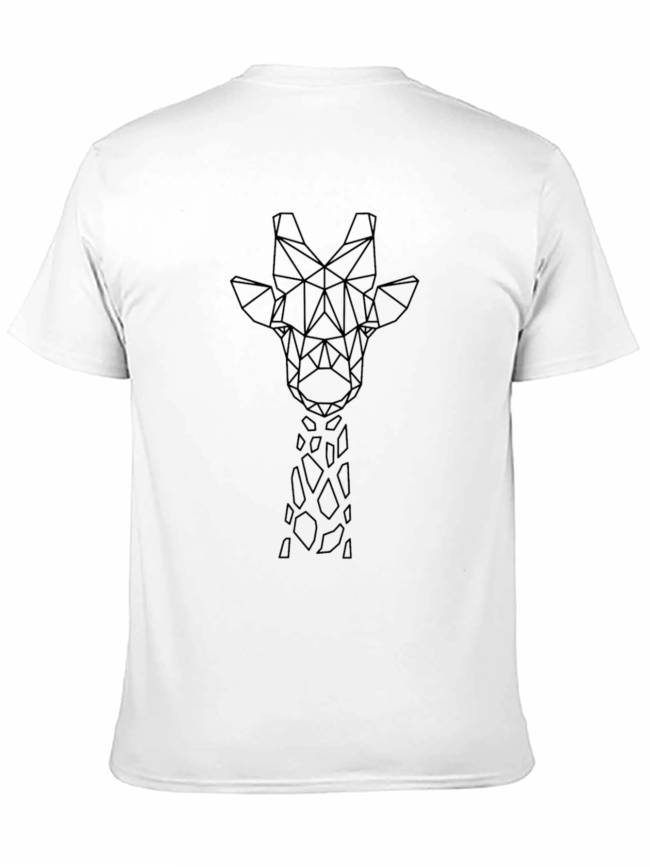 Black Geometric Giraffe Tee - Black Graphic T-Shirt view 11