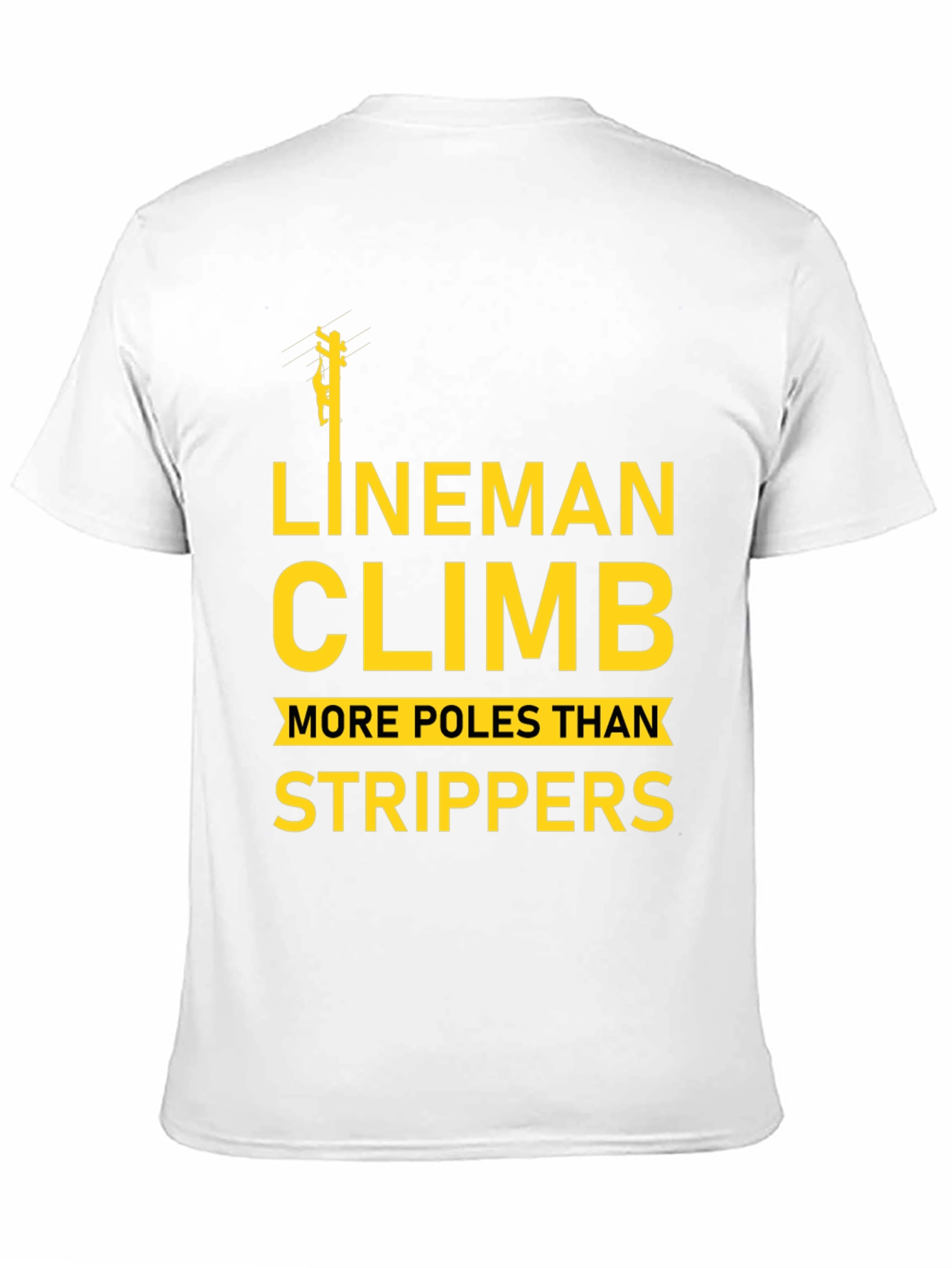 Black Lineman Climb T-Shirt Funny Electrician Tee view 11