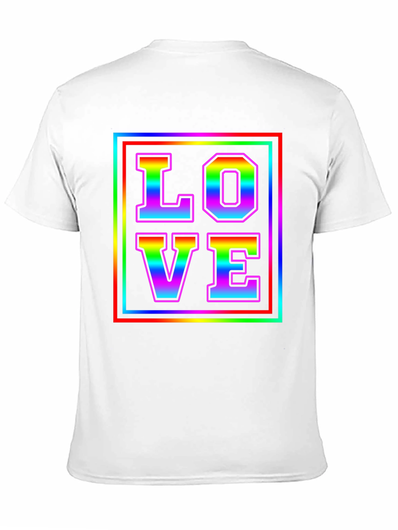 Black Rainbow LOVE Graphic Tee - Pride Month T-Shirt view 11