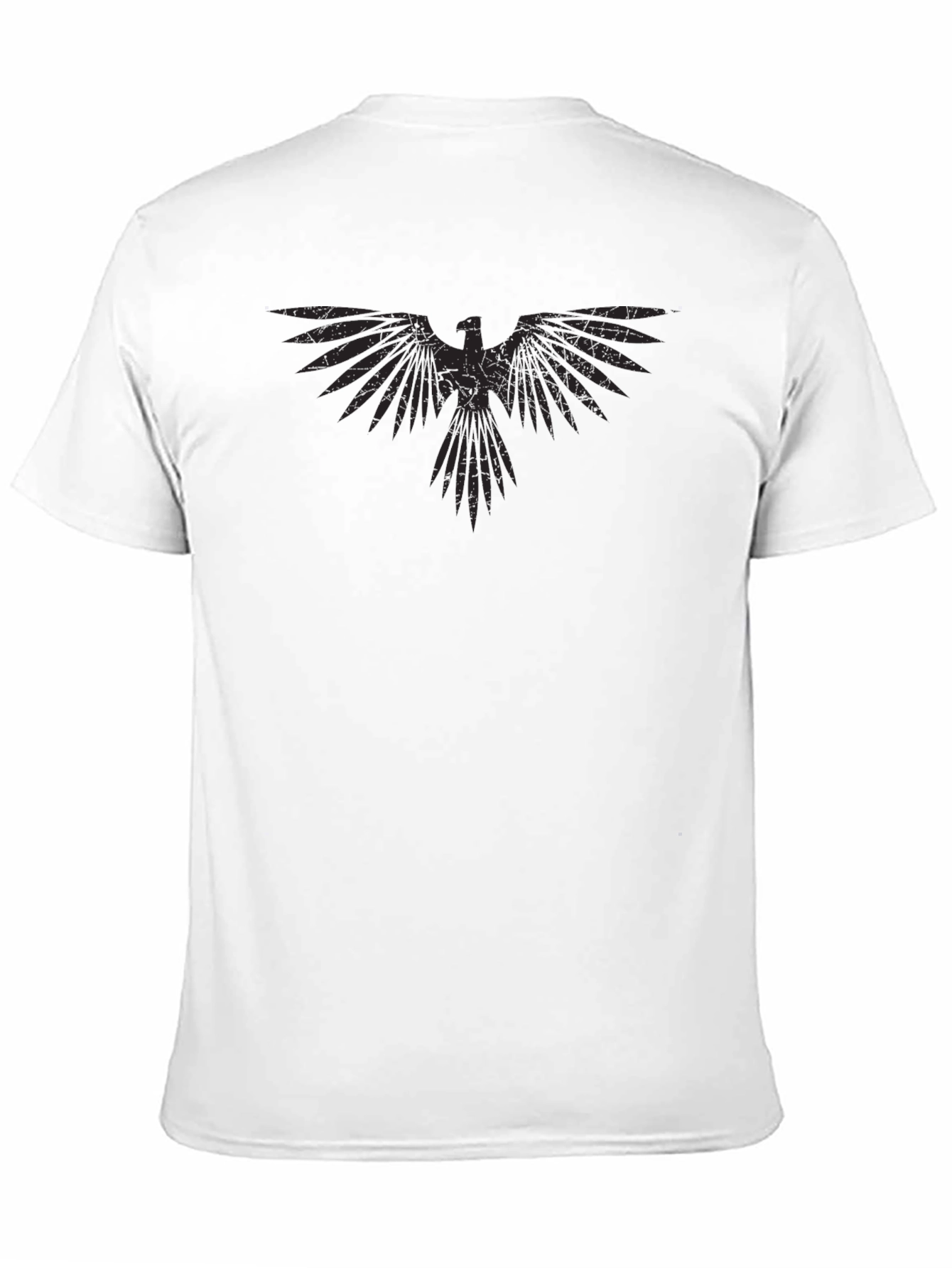 Black Men's Graphic Eagle T-Shirt - Casual Black Tee view 11