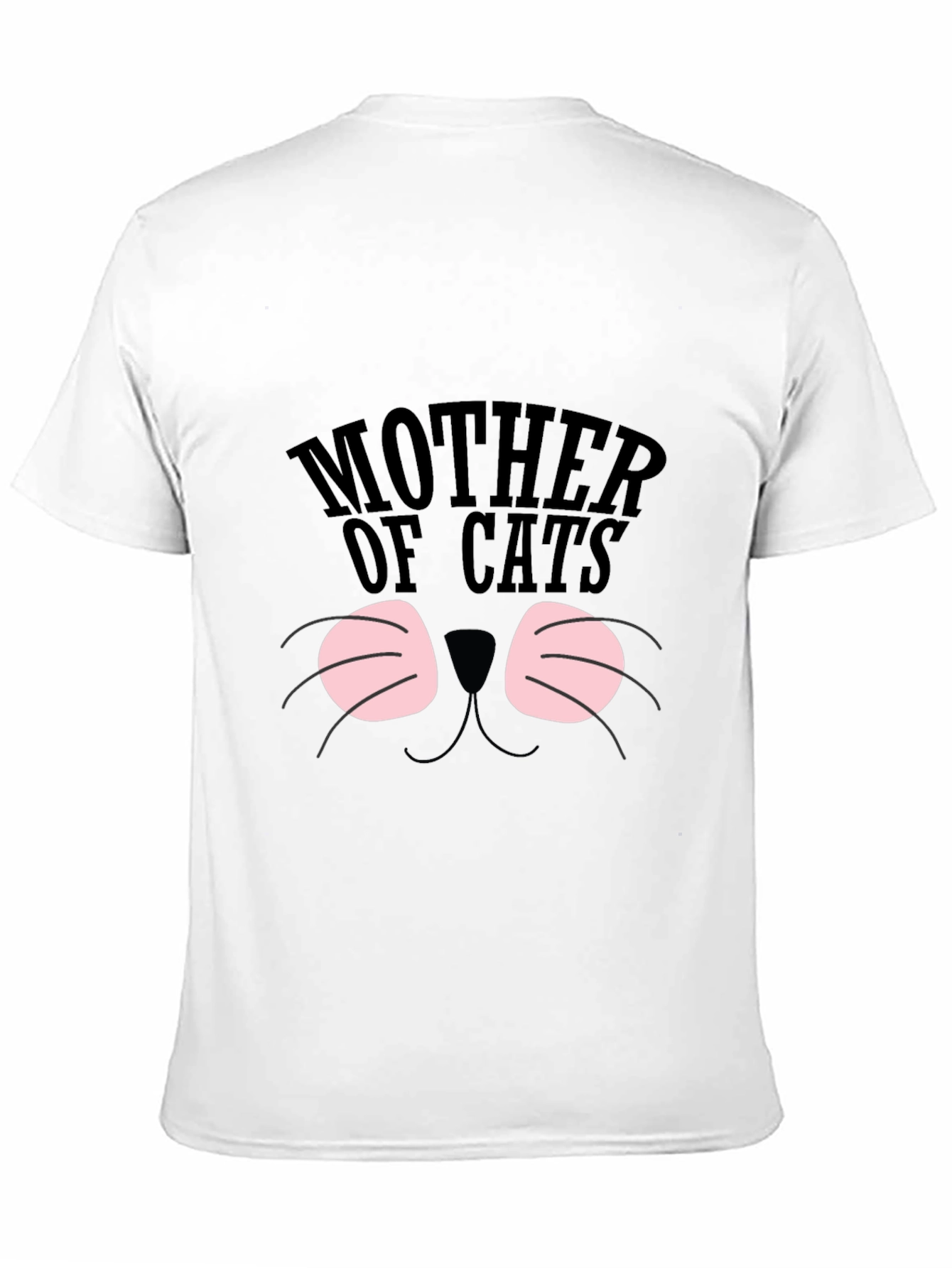 Black Mother of Cats T-Shirt, Cute Cat Face Tee view 11